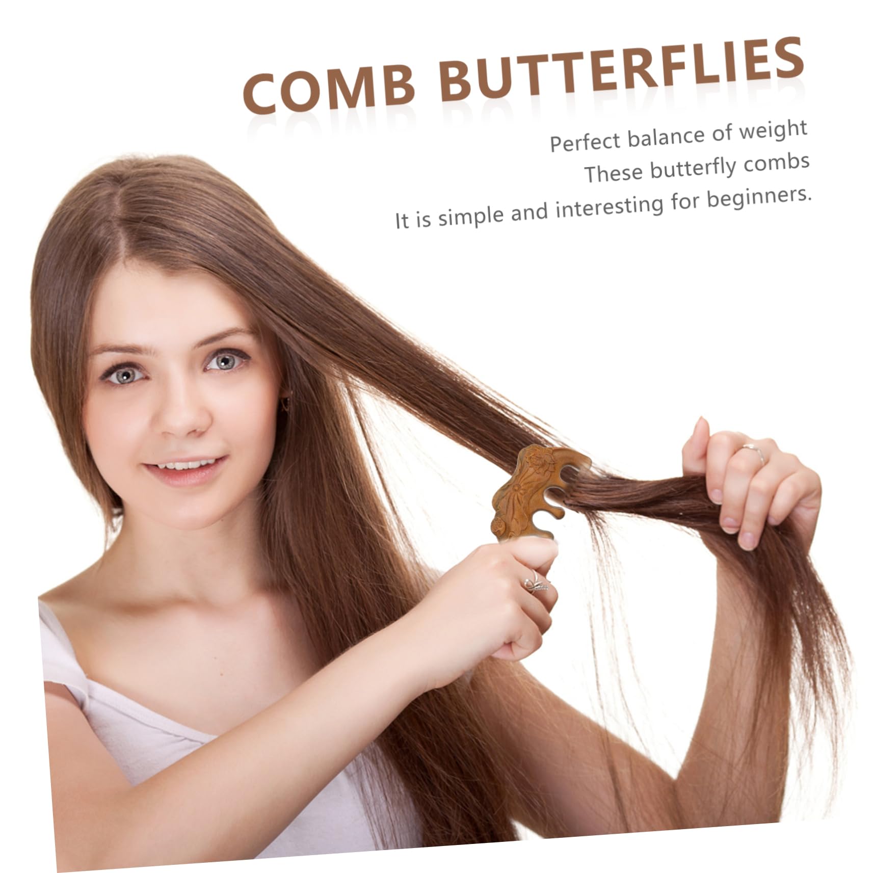 Beavorty Exquisite Green Carved Massage Comb Smooth Wide Tooth Hair Comb for Scalp Care