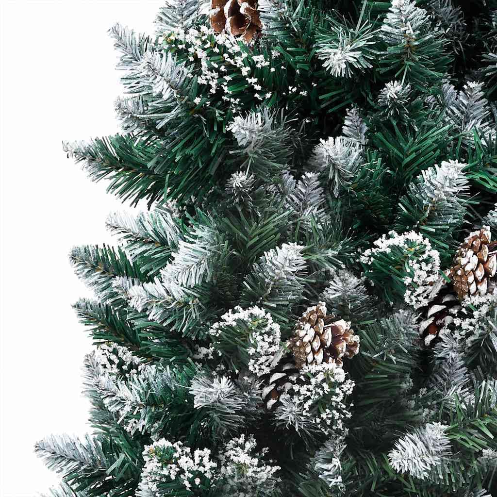Sztuczna choinka z diodami LED i bombkami i szyszkami sosnowymi 180 cm