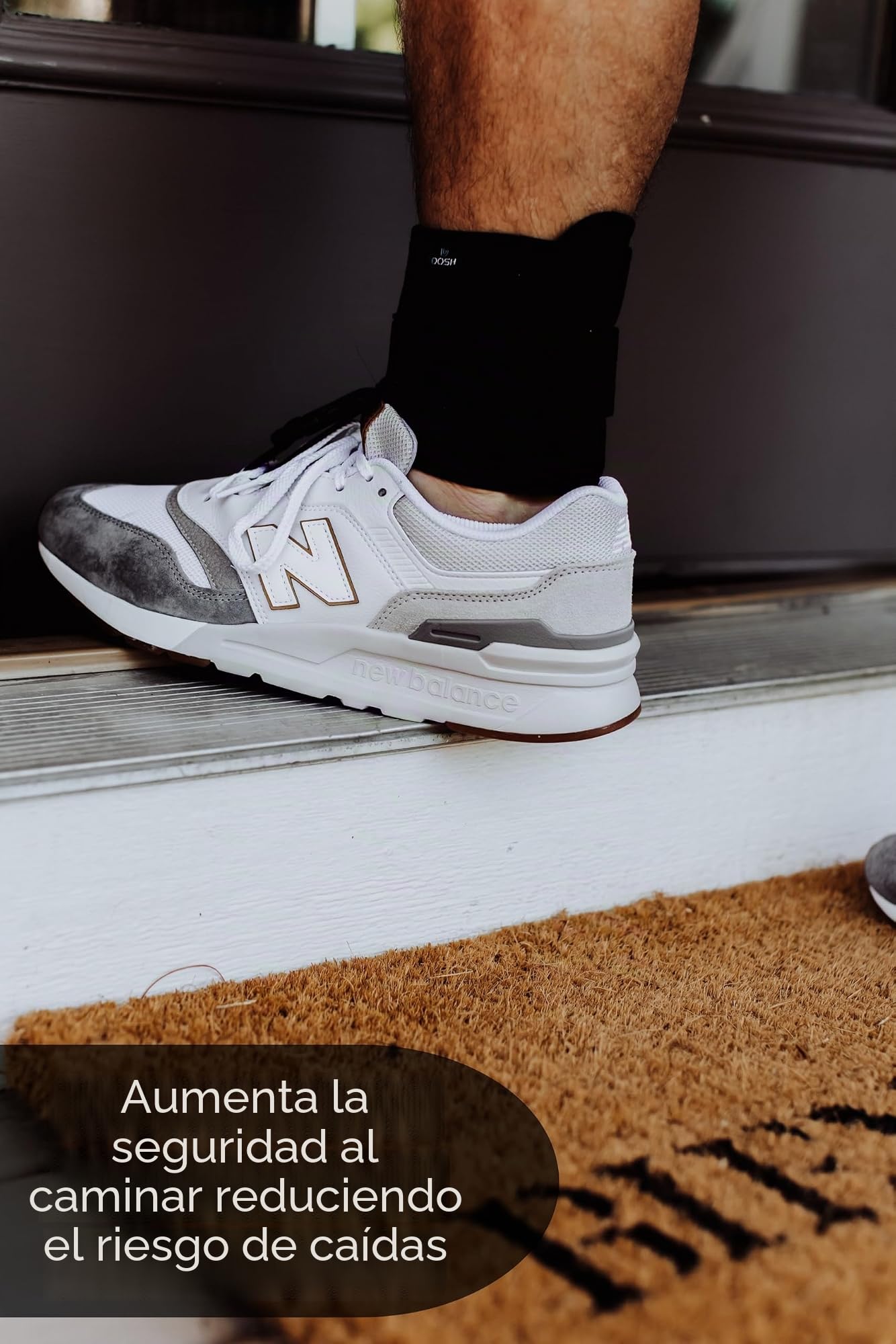 Dosh AFO Ortesis de pie caído para caminar, férula AFO para pie caído con zapatos, ortesis de tobillo para pie caído (negro)