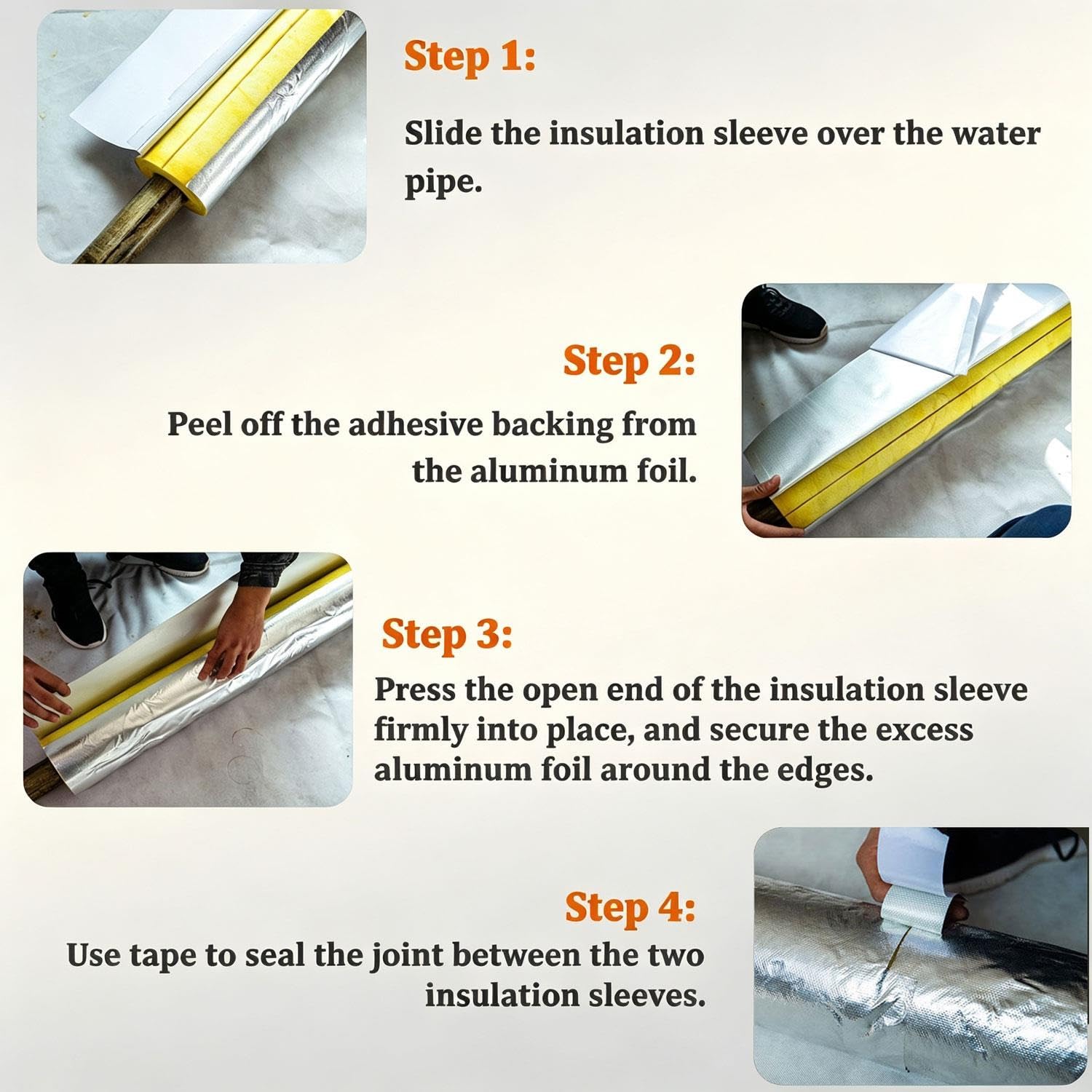 Papel de aluminio Tubos de espuma Tubos aislantes for tuberías