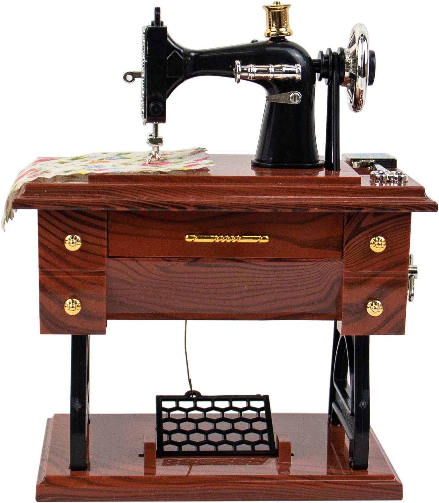 AUEAR, Vintage Mini Music Box Sewing Machine Figurine Birthday Gift Table Decor