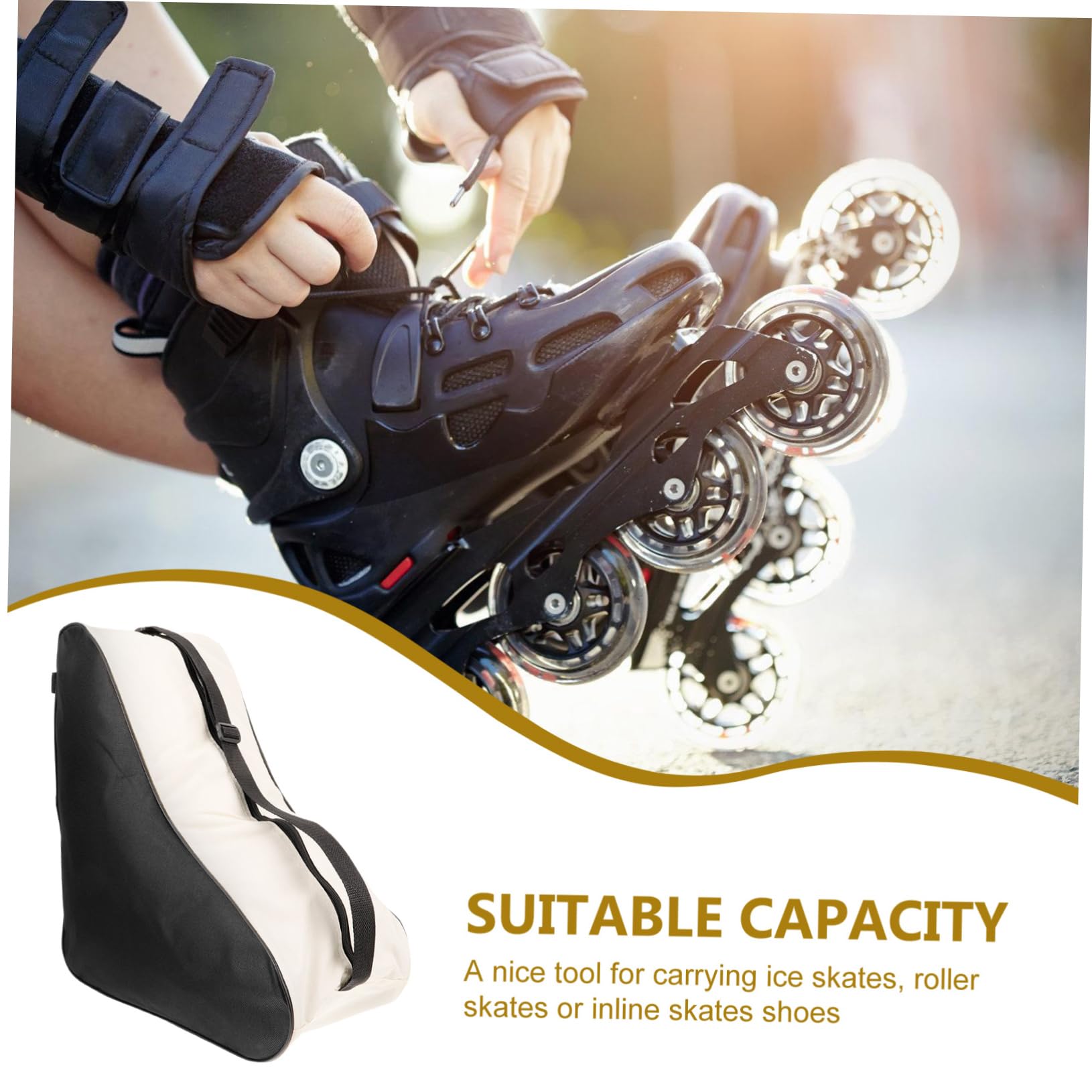 Abaodam 3 Pezzi Pattinaggio su Zaino Portatile per Organizer per Design e Materiale Adatta per Esterni e Sportivi Moda