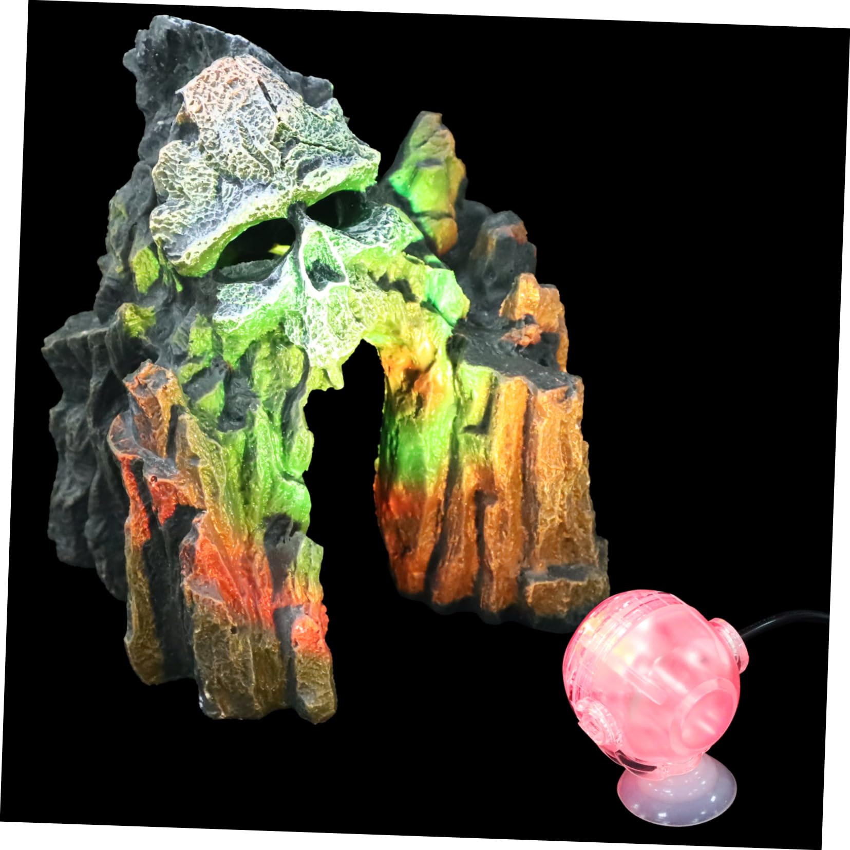 BESPORTBLE Lot De 2 Statues De Grotte Artificielles pour Aquarium Figurines Décoratives pour Aquarium Grotte sous-Marine Décoration De Grotte