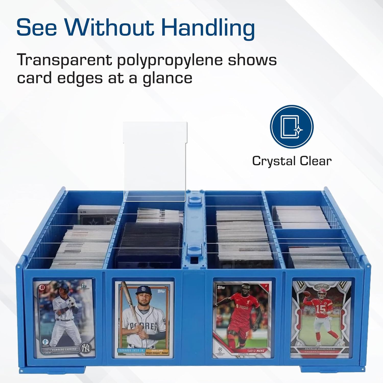 BCW Translucent Card Partitions - 12 Pack | Frosted Plastic Card Dividers for Card Bins & 6 Drawer Catalog | Trading Card Storage Organizer | Durable Card Box Dividers