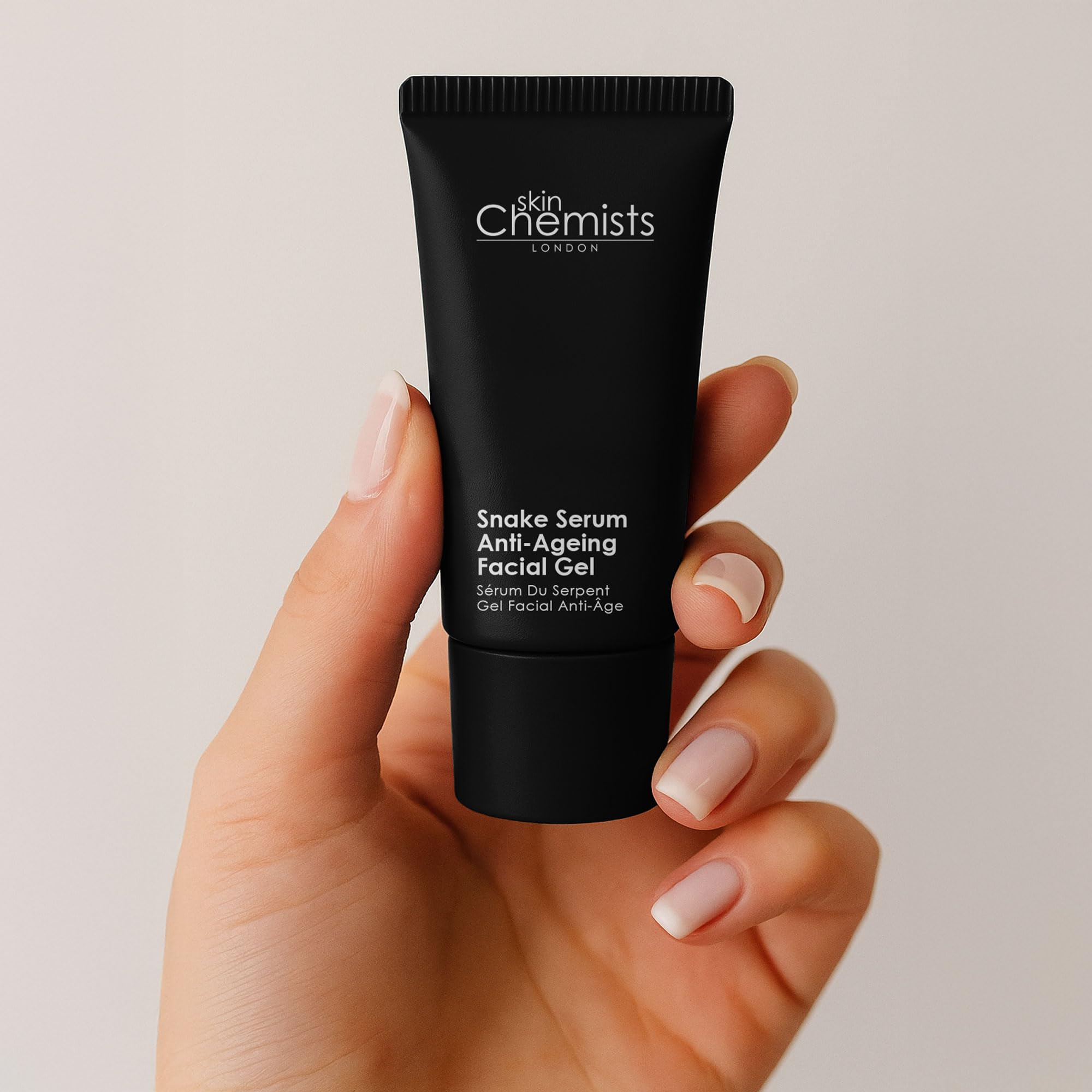 skinChemists Snake Serum Anti-Ageing Facial Gel 30 ml - Serum Facial Ácido Hialurónico y Péptidos - Serum Antiarrugas Facial Mujer y Hombre - Gel Antiedad Reafirmante e Hidratante