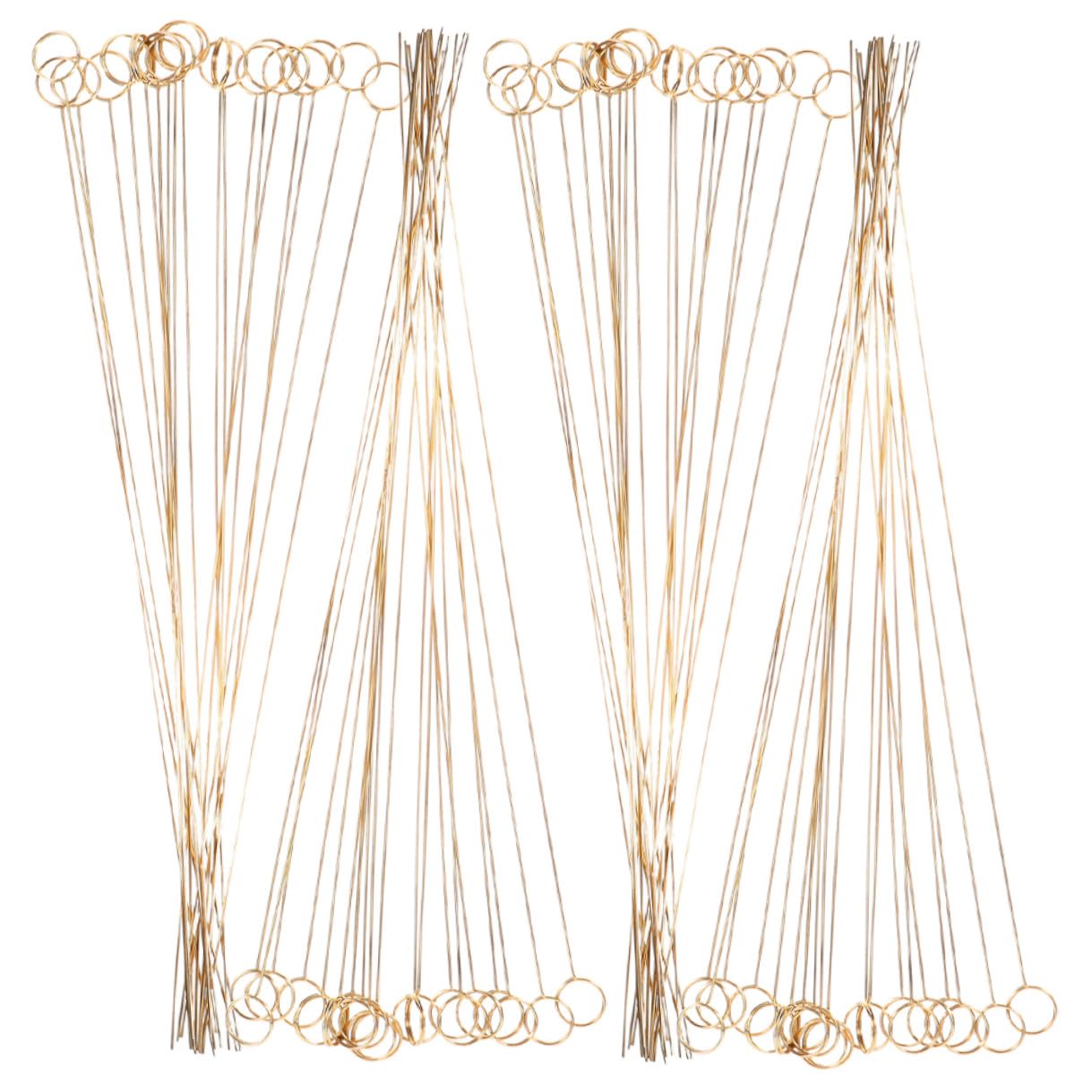 100 Porta Tarjetas de Flores Dorados Clips Metálicos para Bodas