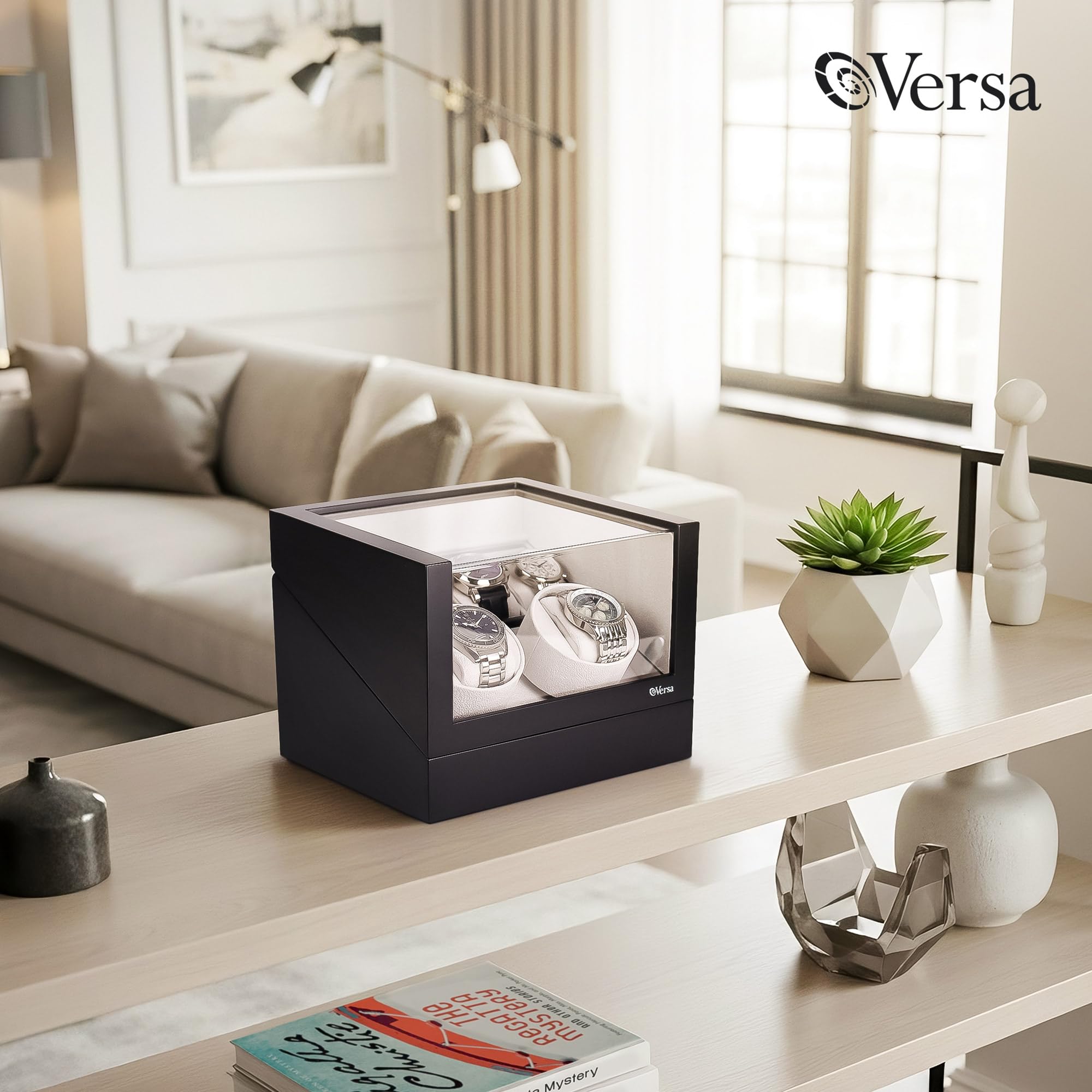 Versa Remontoir de Montre Automatique Double avec Rangement Compatible Rolex