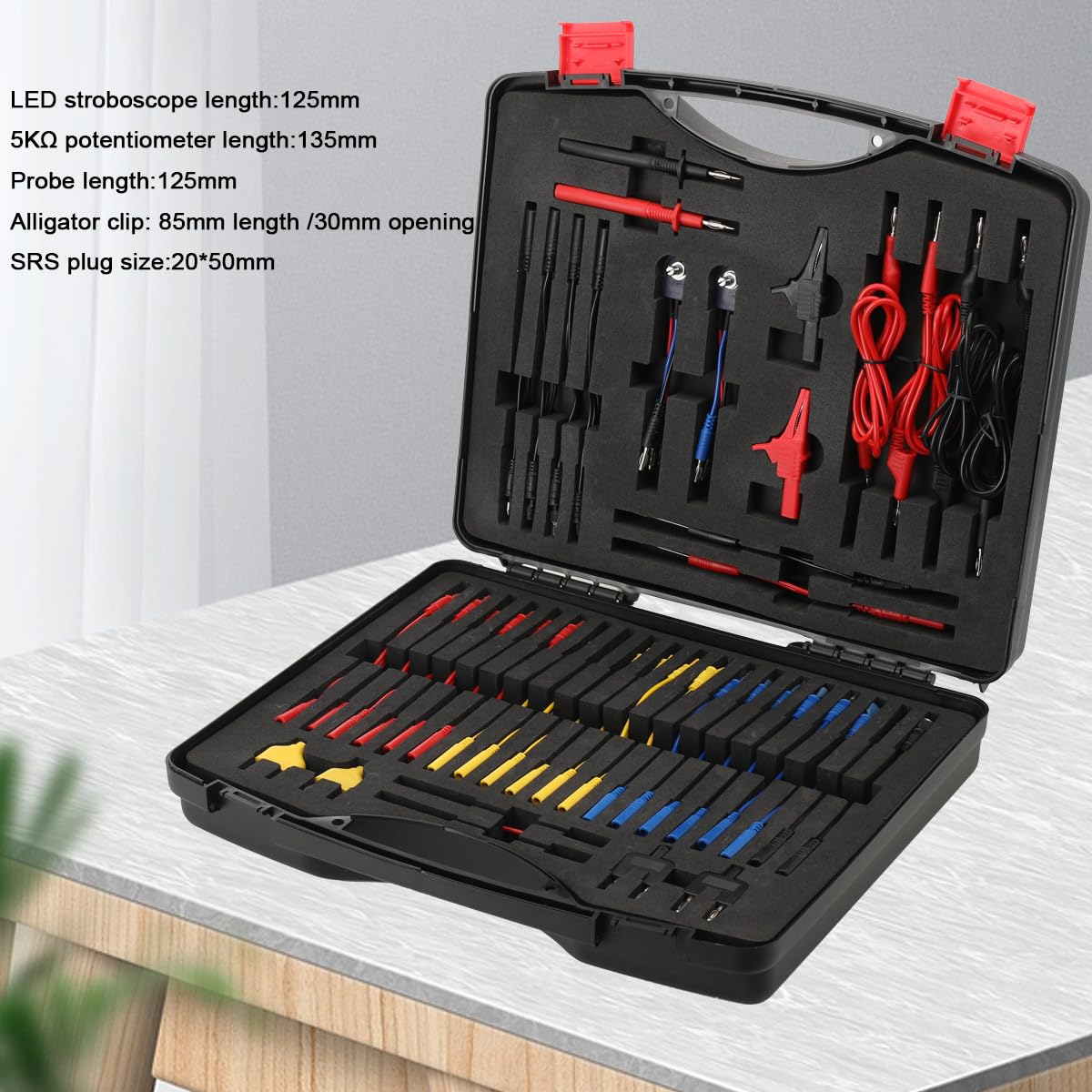 92tlg Multimeter Messleitungs Set, KFZ Multimeter Prüfleitungssatz