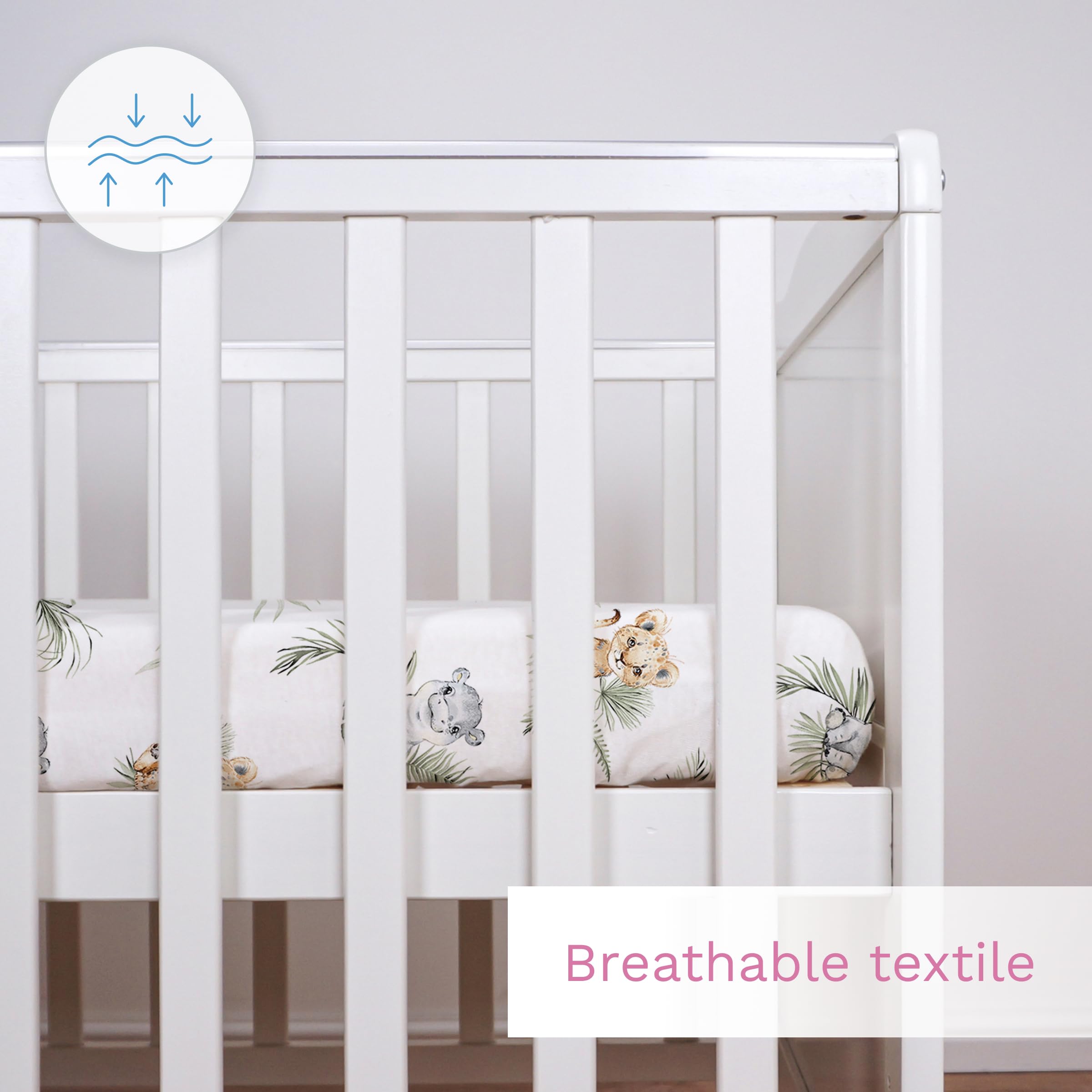 Baby Comfort Nursery 100% Cotton Fitted Sheet fits 140x70 cm Cot Bed Mattress (Safari Cars) — view 41
