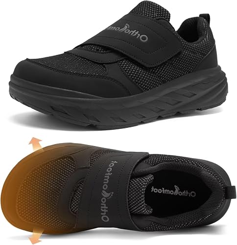 Men's Orthopedic Diabetic Extra Wide Toe Box Walking Shoes: 