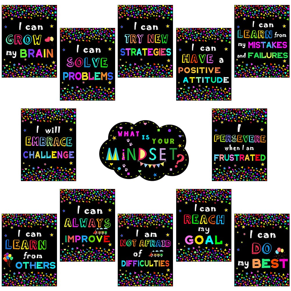 Buy VOpitos 13 PCS Growth Mindset s for Classroom, What is Your