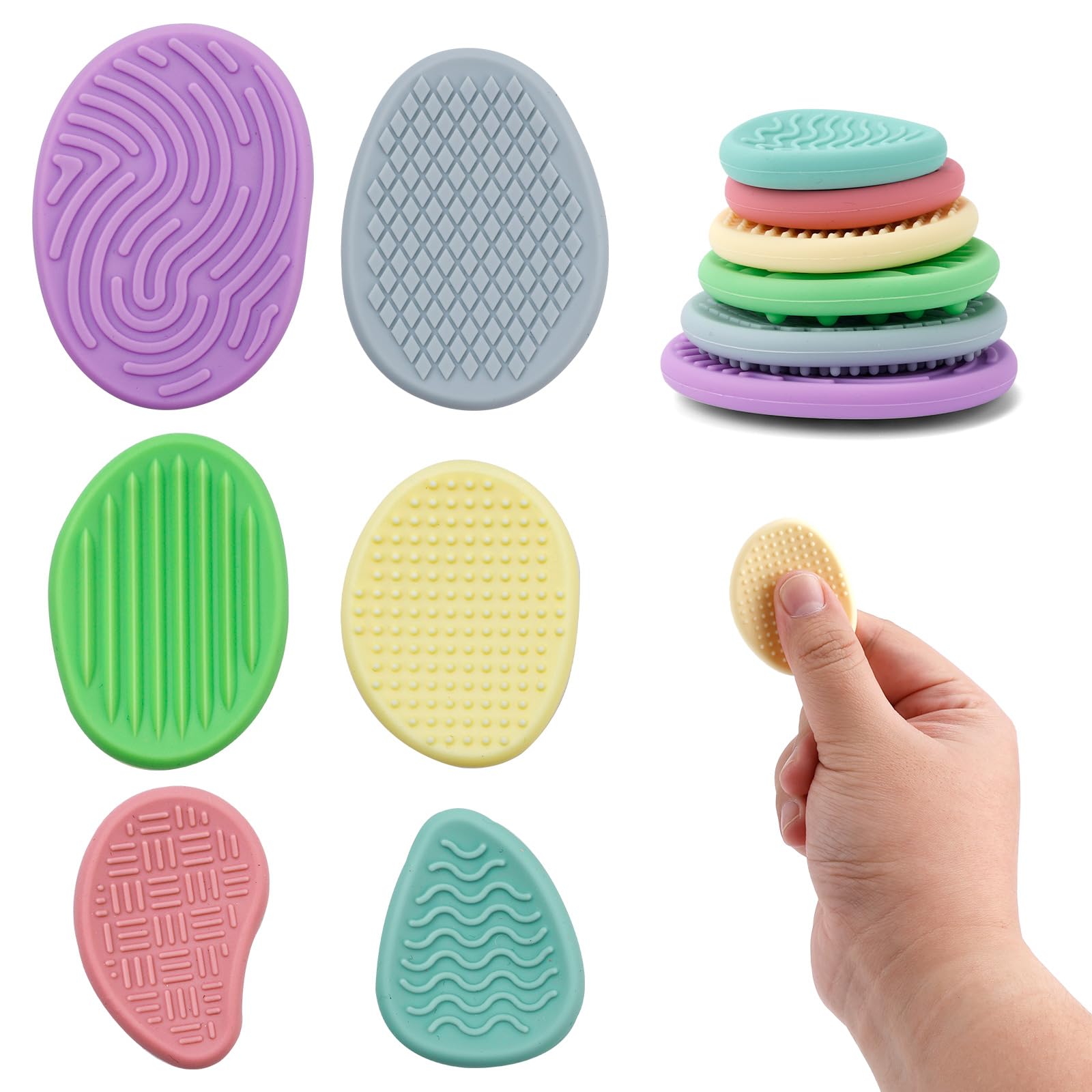 6 Pcs Fidget Toys Stone