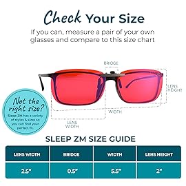 Sleep ZM Blue + Green Light Blocking Glasses for Women + Men - Better Sleep + Anti Eye Strain Protection - Computer Screens & Gaming - Metal Clip On - 100% Night-time Amber Lens