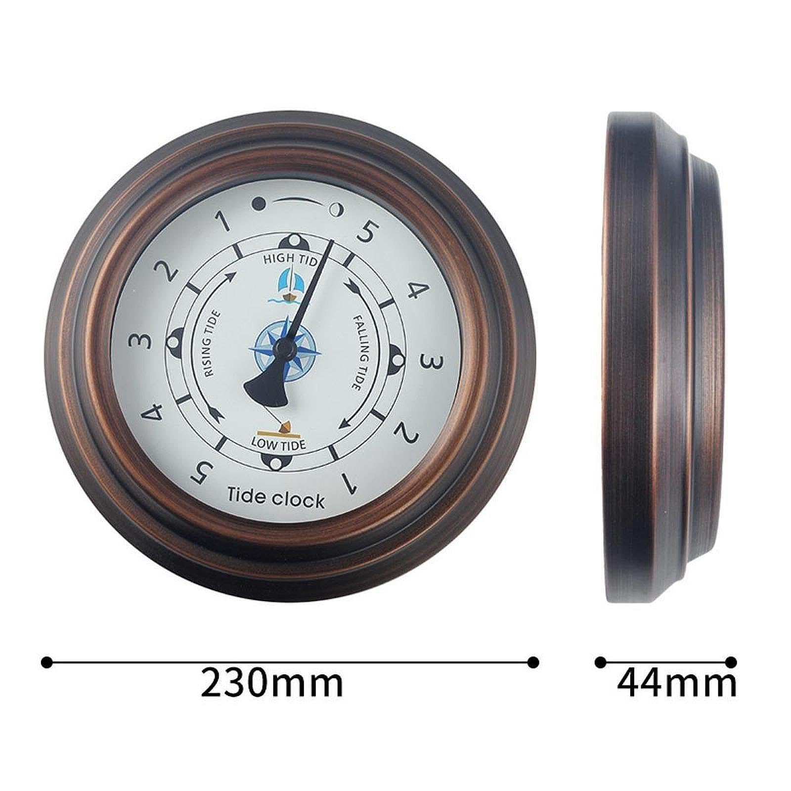 Horloge Murale Nautique, Silencieuse, Instrument de Navigation, Précise, Diamètre 230 Mm, Décorative, Idéale pour