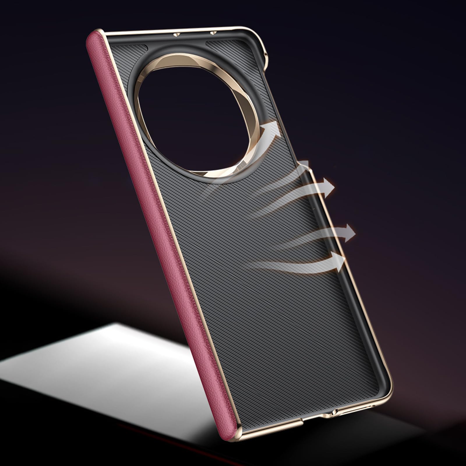 Magnetyczne skórzane etui do Huawei Mate X6, ultracienkie zawiasy, ochrona tylnej obudowy, luksusowy biznes, odporna na wstrząsy obudowa, zielone, Mate X6