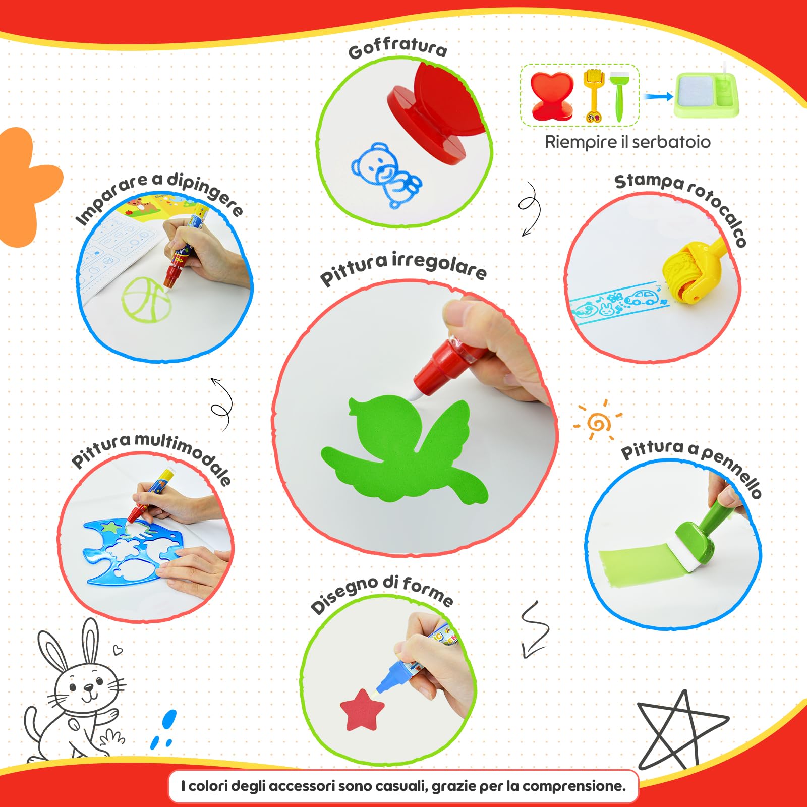 eisaro Giochi Bambini 1 Anno - Tappeto Magico, Tappeto Gioco Bambini 2-6 Anni,120x90cm, Disegnare bambini, Educativi, Natale Regali, in Scatola