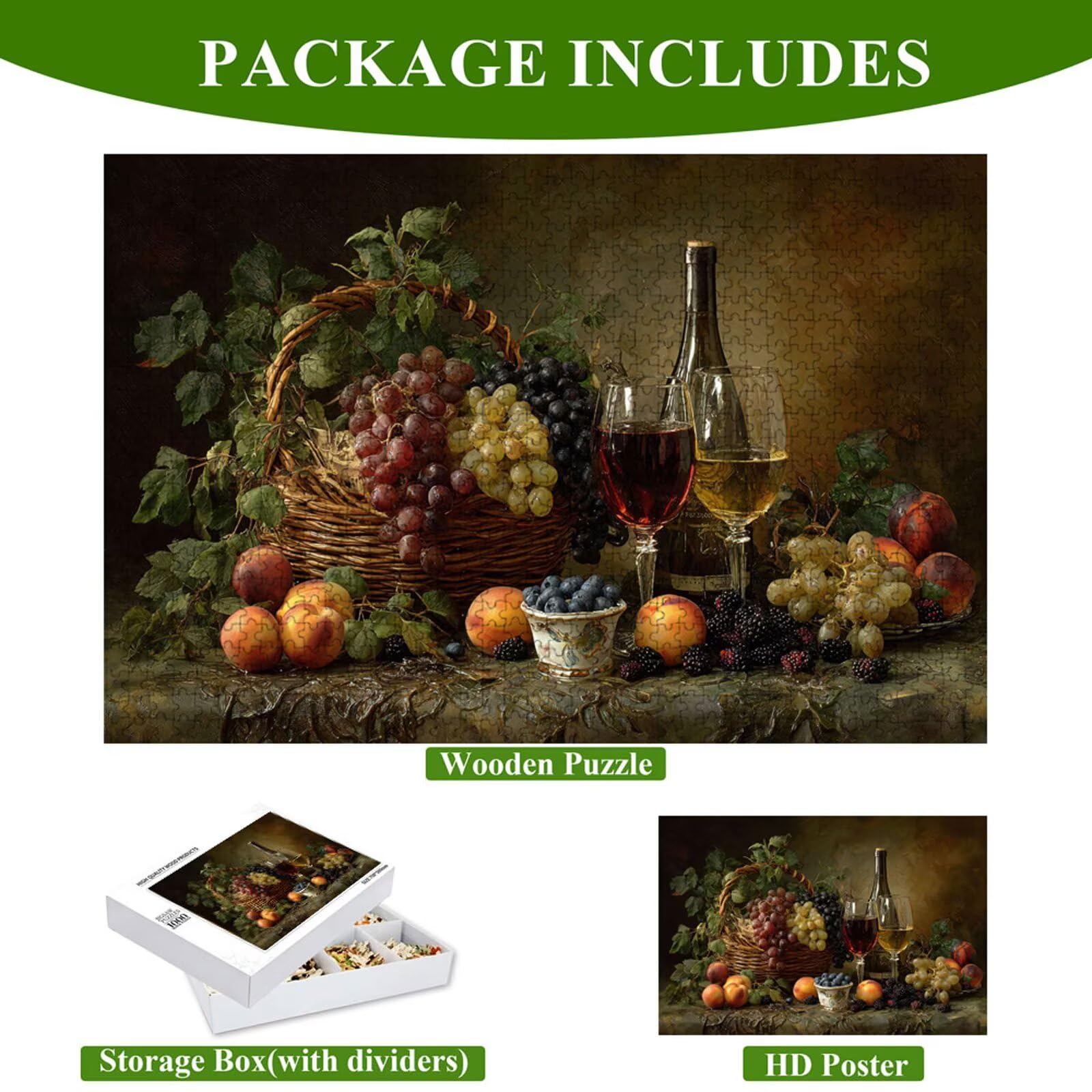 Puzzle 1200 Piezas Adultos Cocina & Espíritu, Rompecabezas con Letras Traseras y Póster, Pasatiempo Antiestrés, Decoración de Pared, Regalo Decorar Mujer Hombre 75 x 50 cm (14 Años +) P3#418