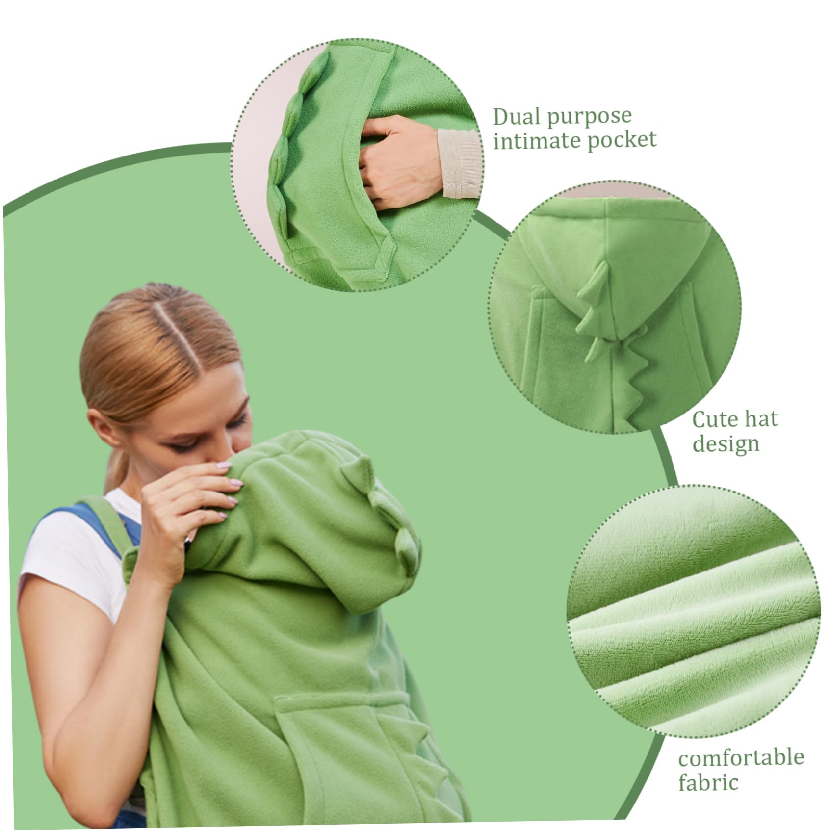 Cubierta de portabebés lindo dinosaurio capas con capucha cubierta de portabebés