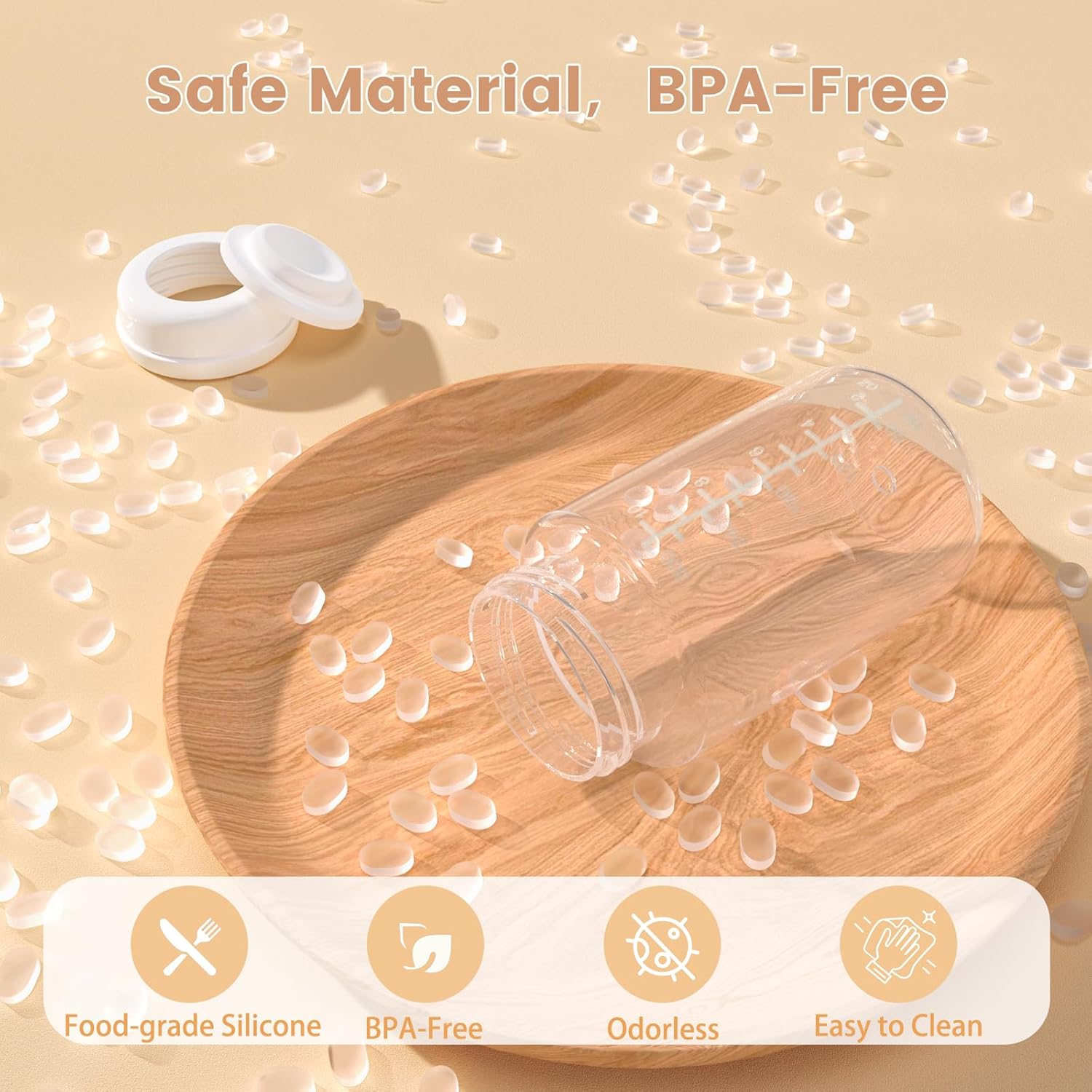 4PC 10oz/300ml Breast Milk Storage Bottles Compatible with Momcozy 22oz Cooler, Pumping Bottles Fit for SpectraS1 S2 9 Plus, Motif Luna, and Most Wide-Mouth Flange