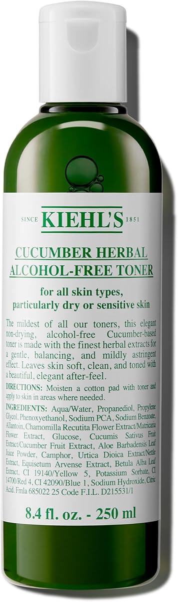 Cucumber Herbal Alcohol-Free Toner | Facial Toner that Leaves Skin Feeling Fresh - Formula WIth Cucumber Extract - Suitable for Dry & Sensitive Skin