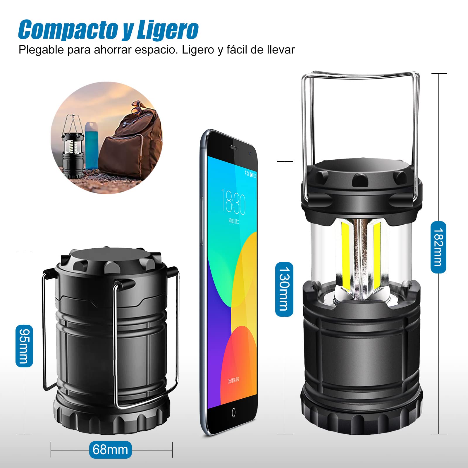 EXTRASTAR Wiederaufladbare LED Camping Laterne, 650 Lumen EXTRASTAR Wiederaufladbare LED Camping Laterne, 650 Lumen