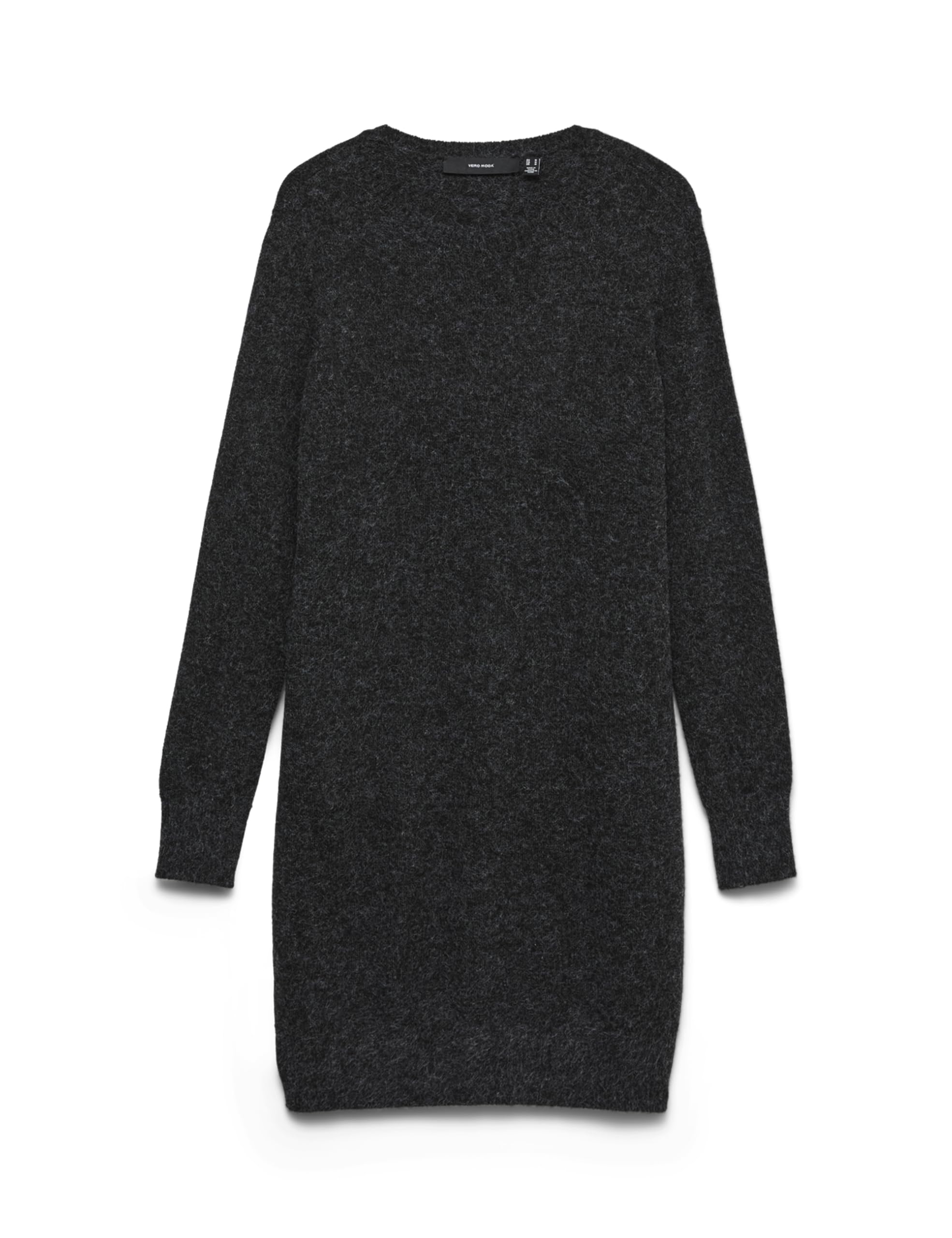 Vero Moda Women's Vmdoffy Ls O-neck Noos Dress, Black (Black Detail: Melange), XS UK