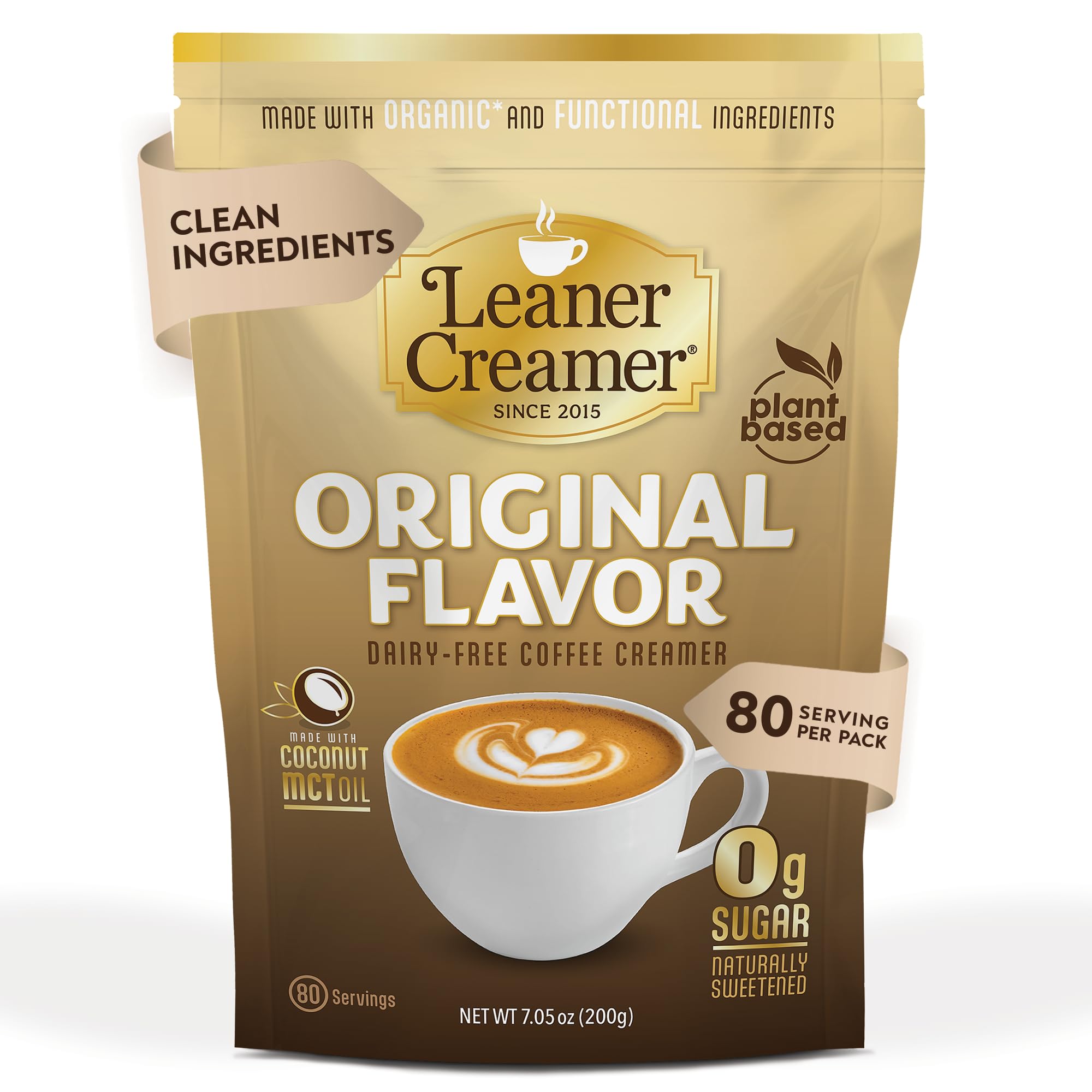 Natural Coconut Oil Based Coffee Creamer - Original (280 Refill Pouch)