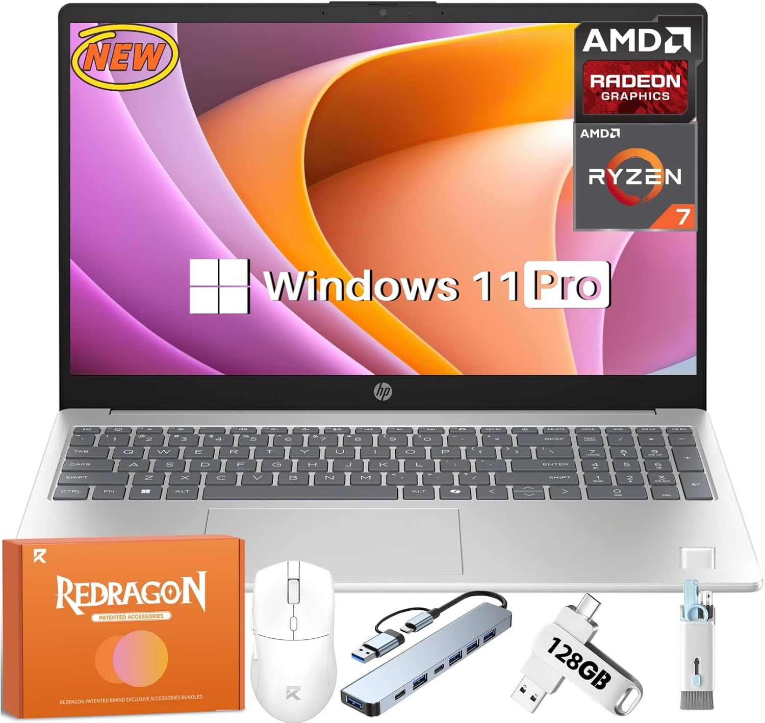 HP 2025 Touchscreen Laptop, AMD Ryzen 7 7730U (Beat i7-1355U), 15.6″ FHD IPS Dis…