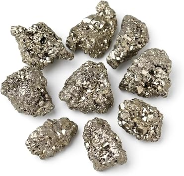 crystalmiracle Golden Pyrite Gemstone Rock Cluster Crystal Healing Reiki Feng Shui Gift Psychic Energy Peace Wellness Handcrafted Vaastu