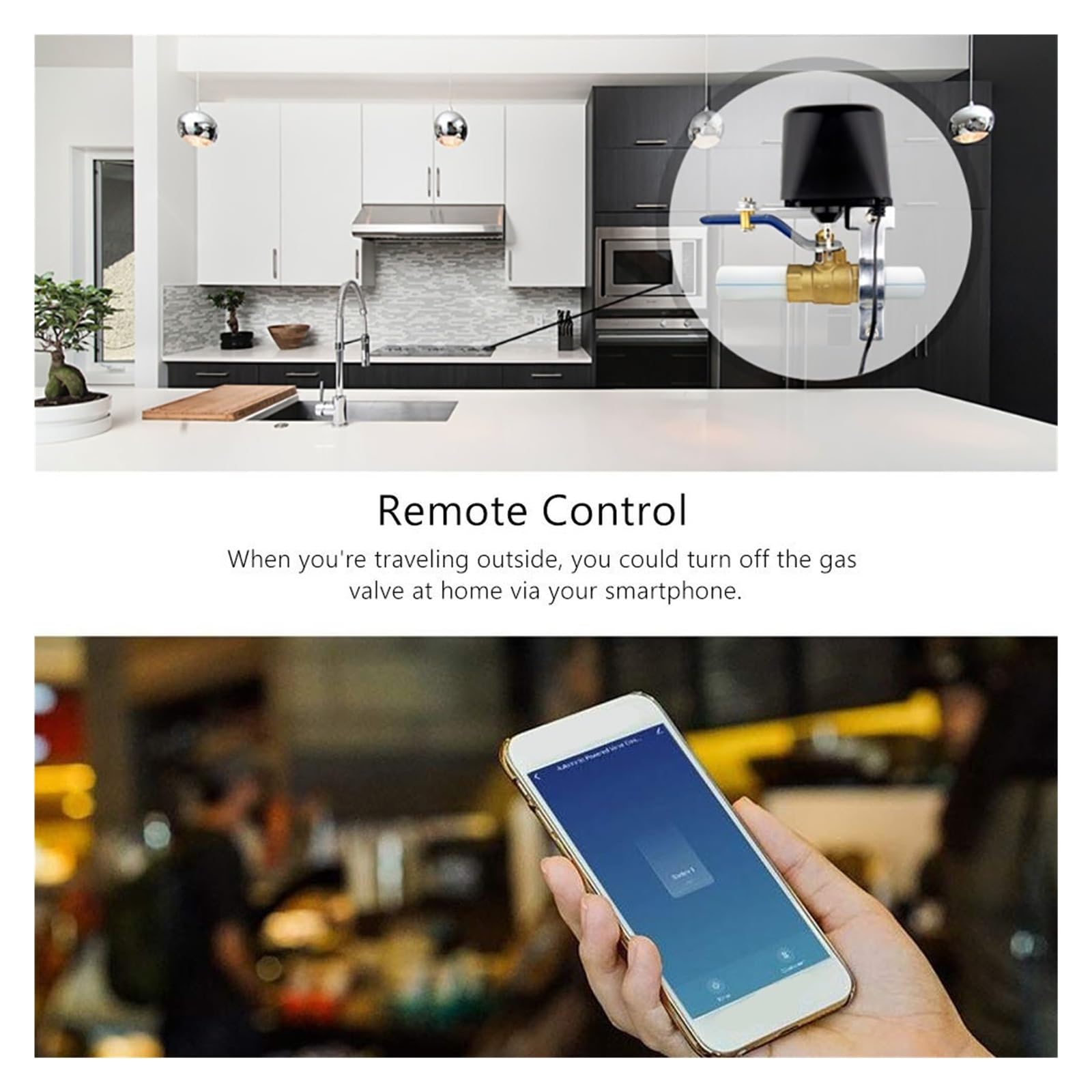 Inteligentny Zawór Wodny Tuya WiFi Zigbee Gazowy Zegar Ogrodowy Kontroler Kranu(Zigbee)