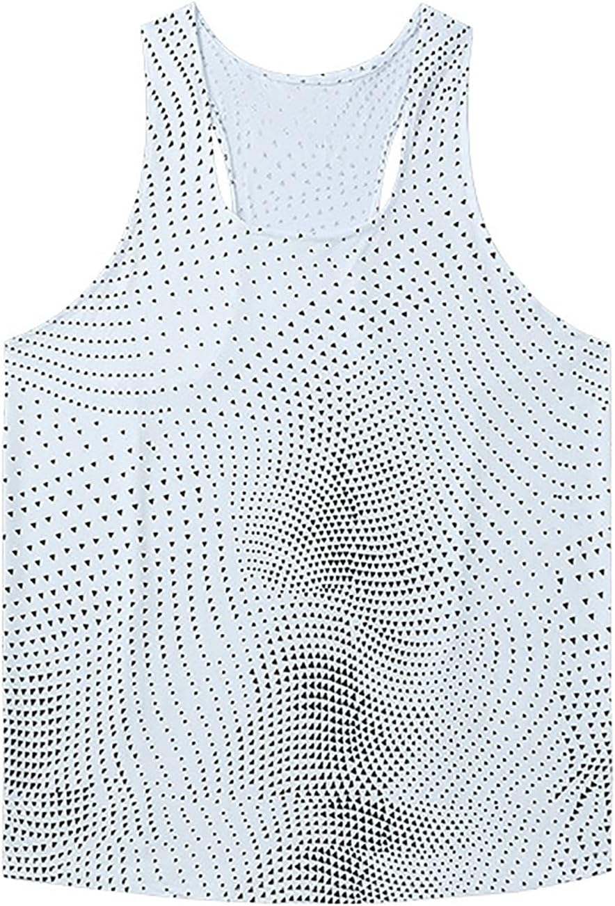 JanJean Men Sleeveless Rave Party Tank Top Quick-Drying Athletic Vest for Music Concert Streetwear Prom