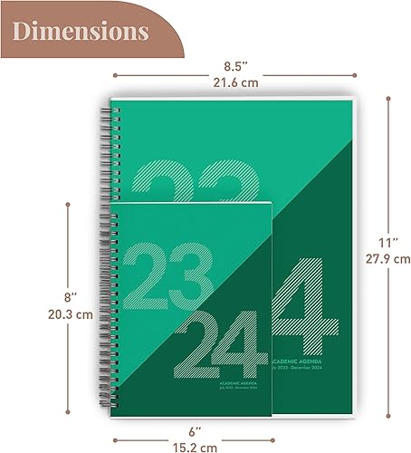 Miniatura 8 de Rileys Planner 2023-2024 - Agenda semanal académica de 18 meses, agenda semanal y mensual geográfica, cubierta flexible, páginas de notas,