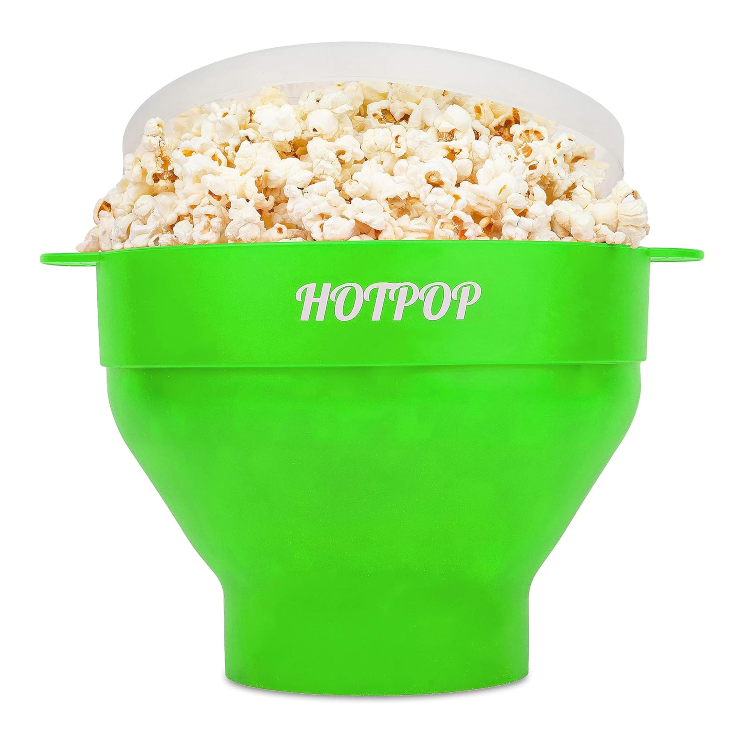 The Original Hotpop Microwave Popcorn Popper, Silicone Popcorn Maker, Collapsible Bowl BPA-Free and Dishwasher Safe- 20 Colors Available (Green)