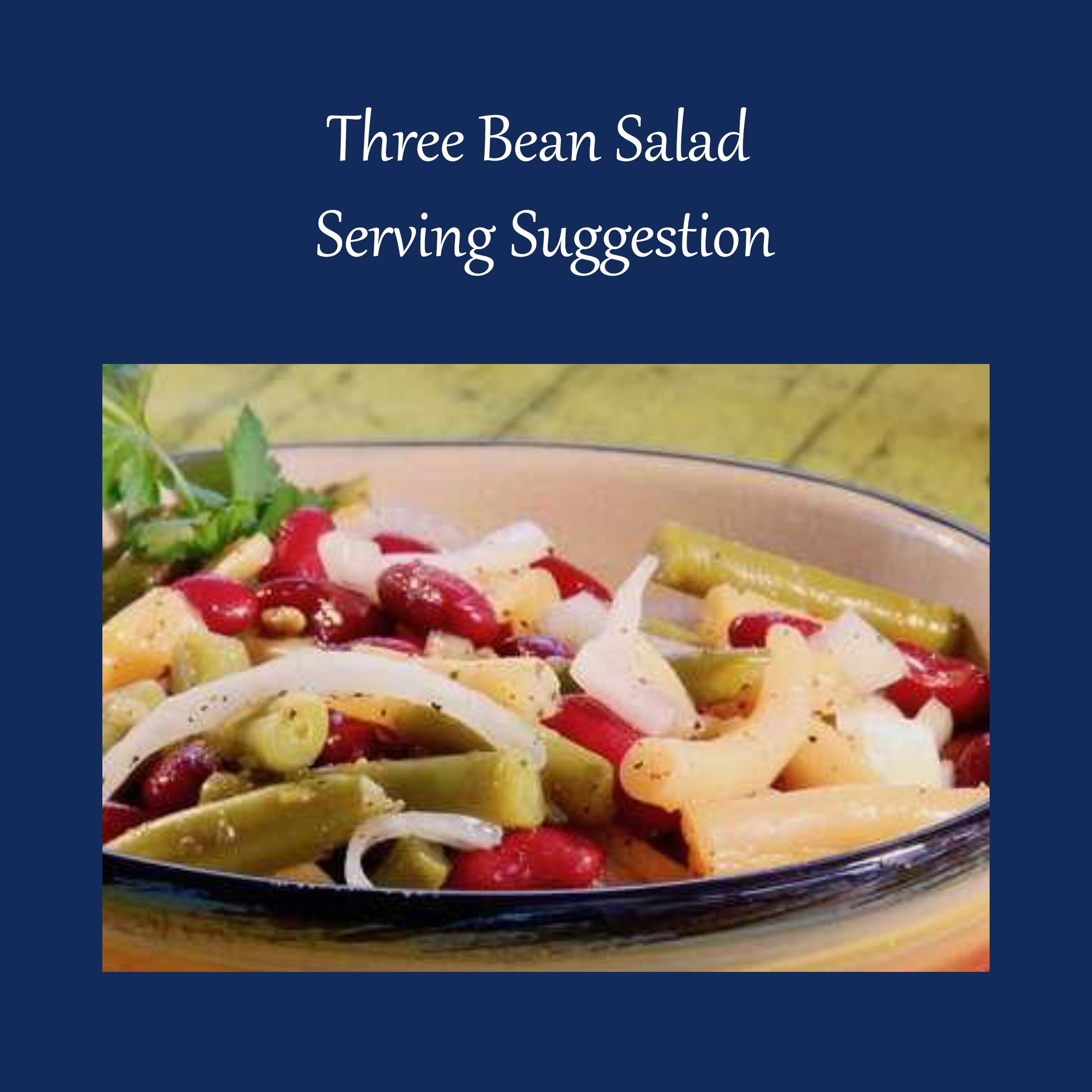 Green Giant 3 Bean Salad Bundle - 6 x 15 Oz Cans of Green Giant Three Bean Salad, Bundled with a JFS Recipe Card