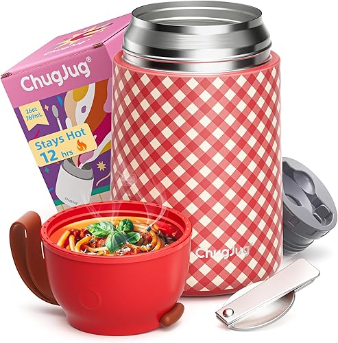 Miniatura 8 de Termo para comida caliente para adultos y niños boca ancha, tarro de alimentos aislado de 26 onzas con cuchara, termo de sopa a prueba de fugas
