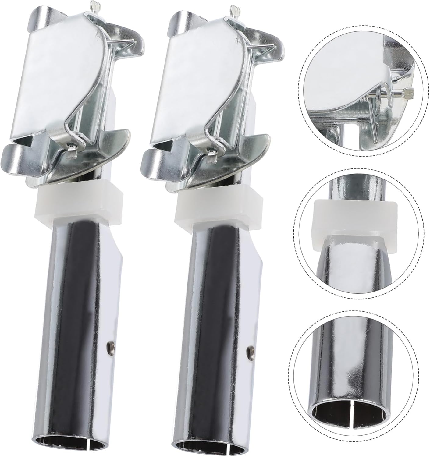 2Pcs Mop Stick Adapter for Bathroom Metal Replacement Chuck Compatible with Various Mop Bars Ergonomic Design for Effortless Cleaning Heavy Duty Construction for Home Use