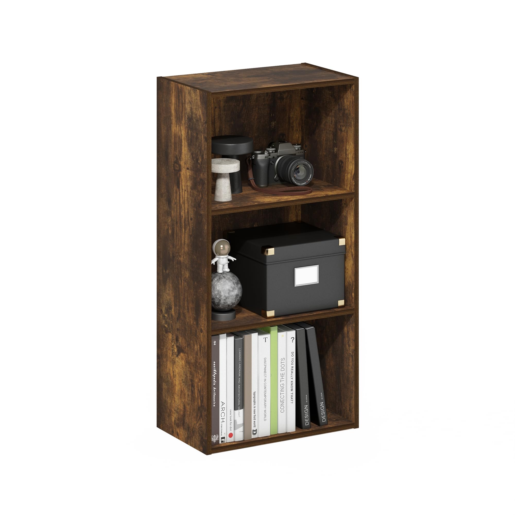 Furinno Luder 3-stufiges Bücherregal mit offenem Regal