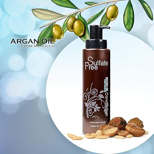 Miniatura 7 de Aceite de argán marroquí sin champú y sulfato acondicionado, mejor para cabello dañado, seco, rizado o encrespado, engrosamiento para cabello