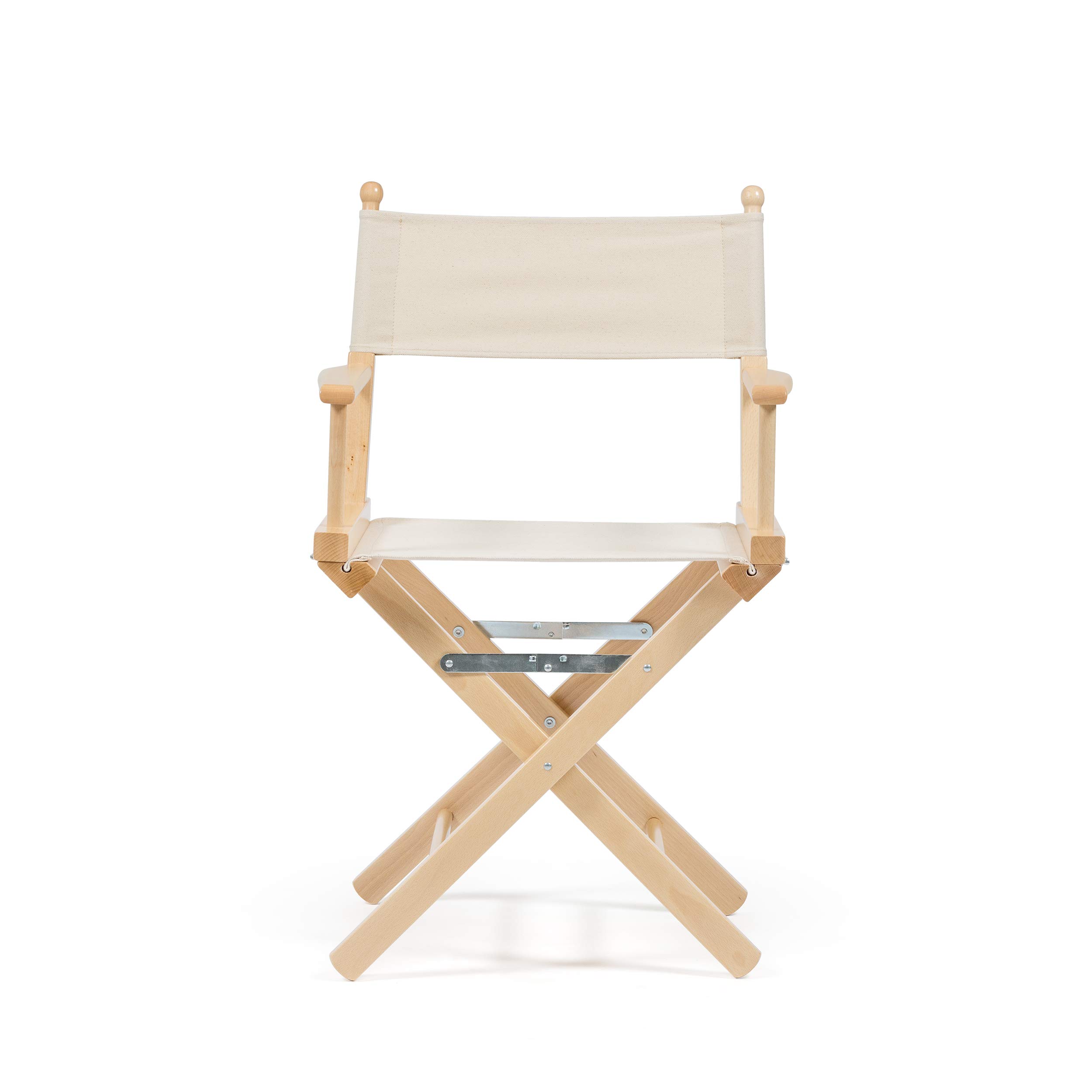 Telami - Sedia Regista - Collezione Classica - Pieghevole e Leggera - Ecru - Legno Tinto Naturale - Made in Italy - Mobili da Esterno - Alta qualità - Legno Massello di Faggio -91 cm x 53 cm x 43 cm