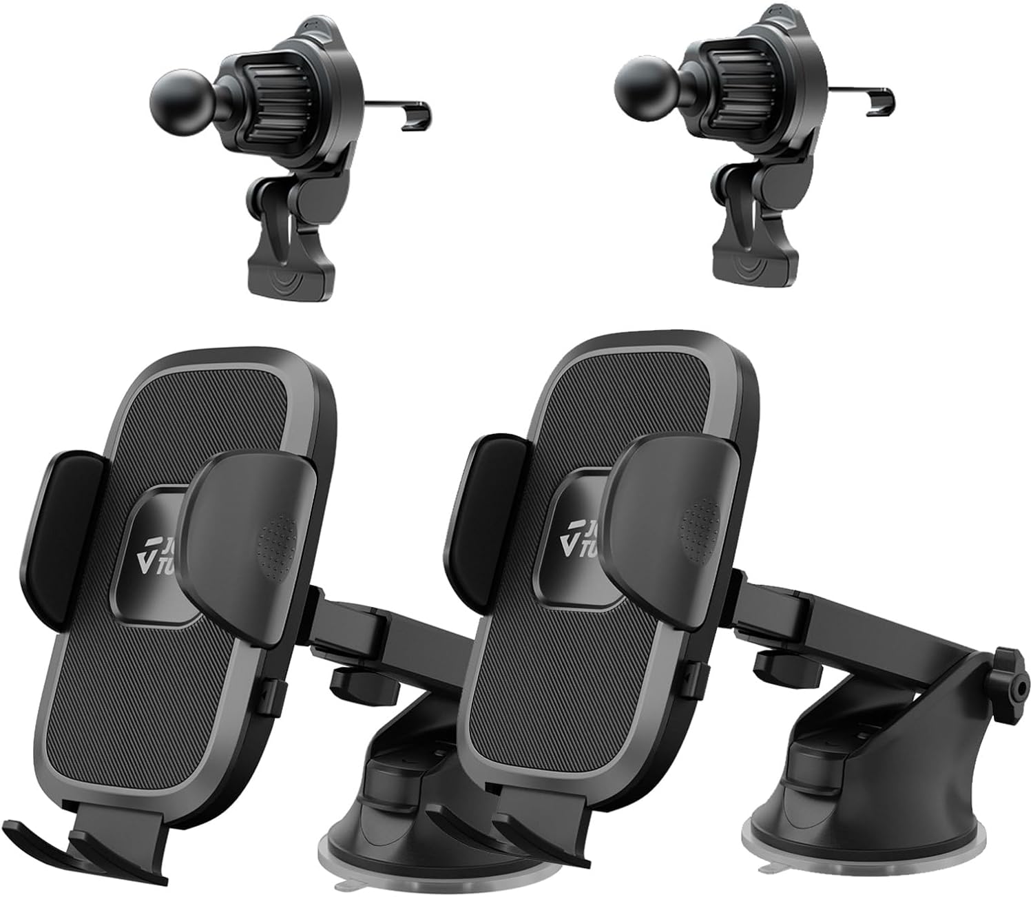 JOYTUTUS 2 Pack Phone Holder Car, 3 in 1 Long Arm Strong