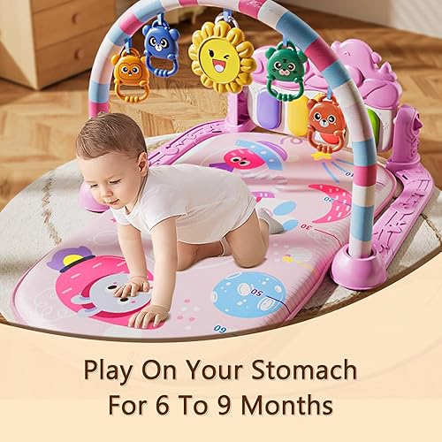 Miniatura 3 de Alive Lovely Baby Gyms Play Mats, Musical Activity Center Baby Piano Gym Mat, Music and Lights Tummy Time Padded Mat for Newborn Newborn 0 to 3 6 9