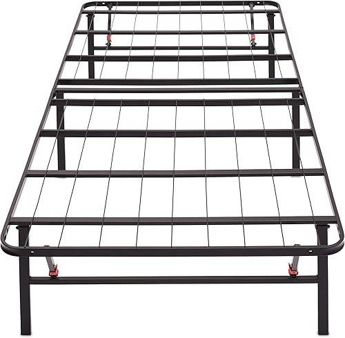 Miniatura 3 de Tienda Basics Marco de cama plegable de plataforma de metal con instalación sin herramientas 14 pulgadas de alto individual negro