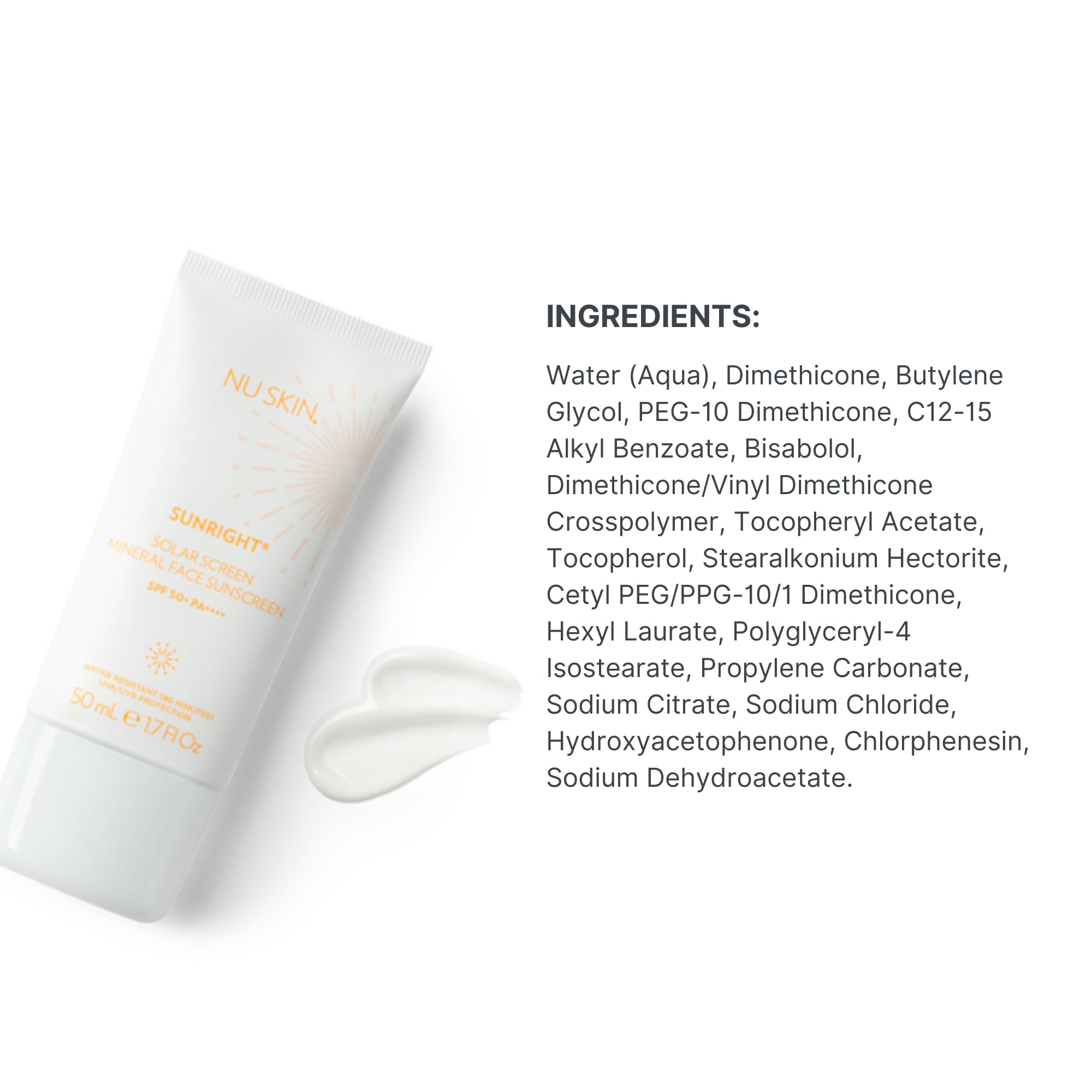 Nu Skin Sunright Solar Sunscreen SPF 50+ | Broad-Spectrum UVA/UVB Protection for Face & Body (50mL) | Water-Resistant for 80 Minutes | Lightweight, Non-Greasy Formula
