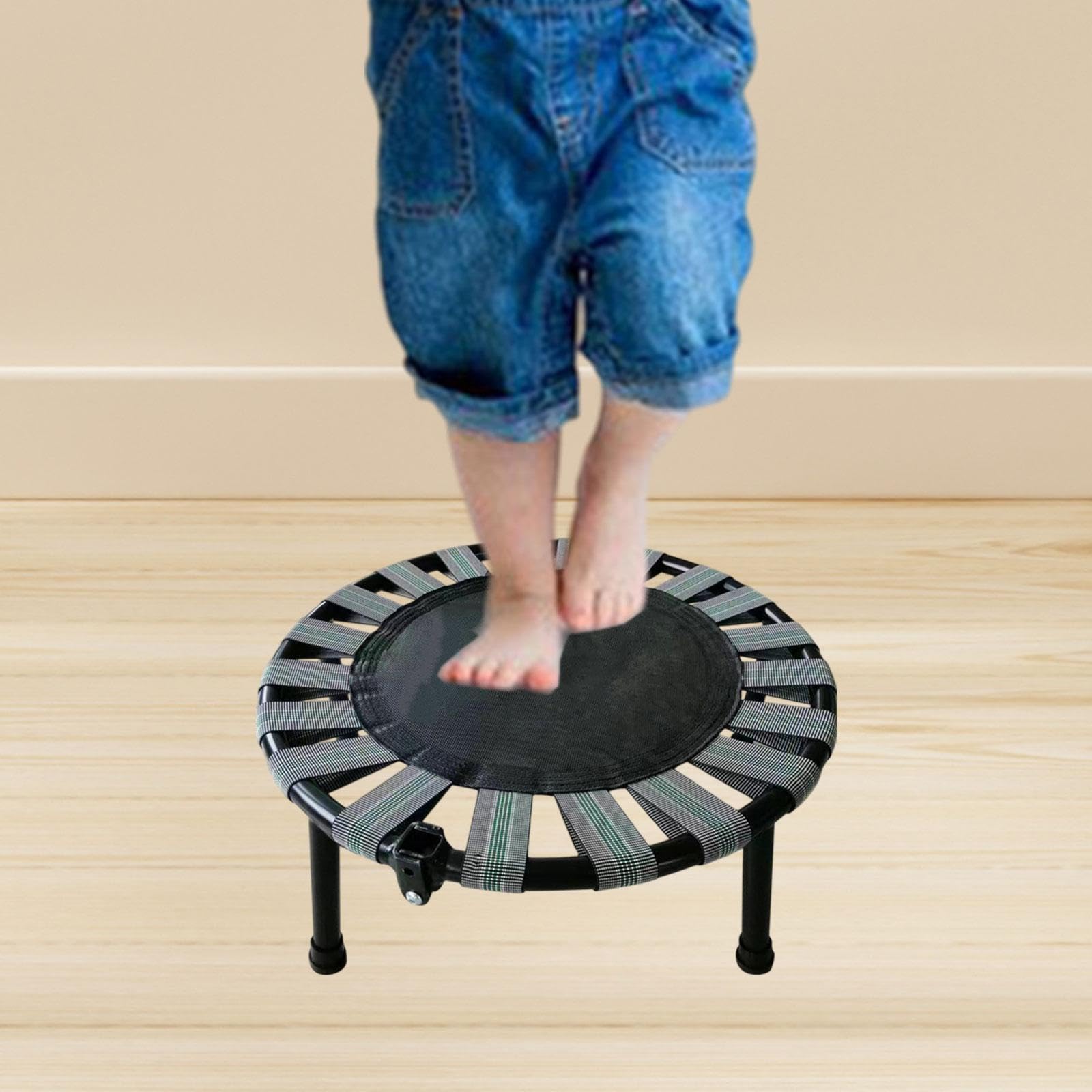 Mini trampolino elastico compatto per bambini, regali di compleanno per interni ed esterni, mini trampolino elastico rotondo portatile e robusto per esercizi, per