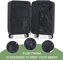Amazon.com | BUBUBABA Carry On Luggage Set 3 Piece Hard Shell