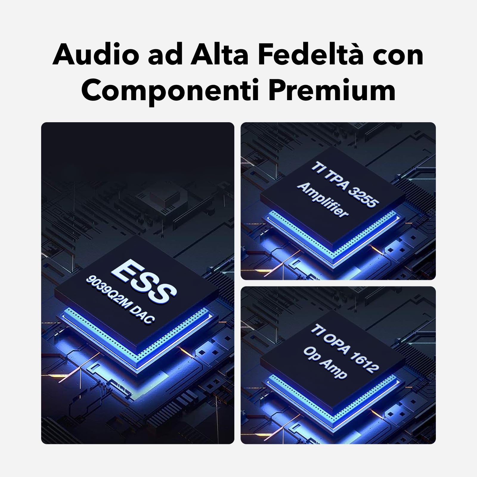 WiiM Vibelink Amp | Amplificatore di Potenza da 100W con DAC ESS 9039Q2M e TI TPA3255 | Compatibile con WiiM Mini, Pro, Pro Plus e Ultra | Ingressi RCA, Coassiale e Ottico | Grigio Spaziale