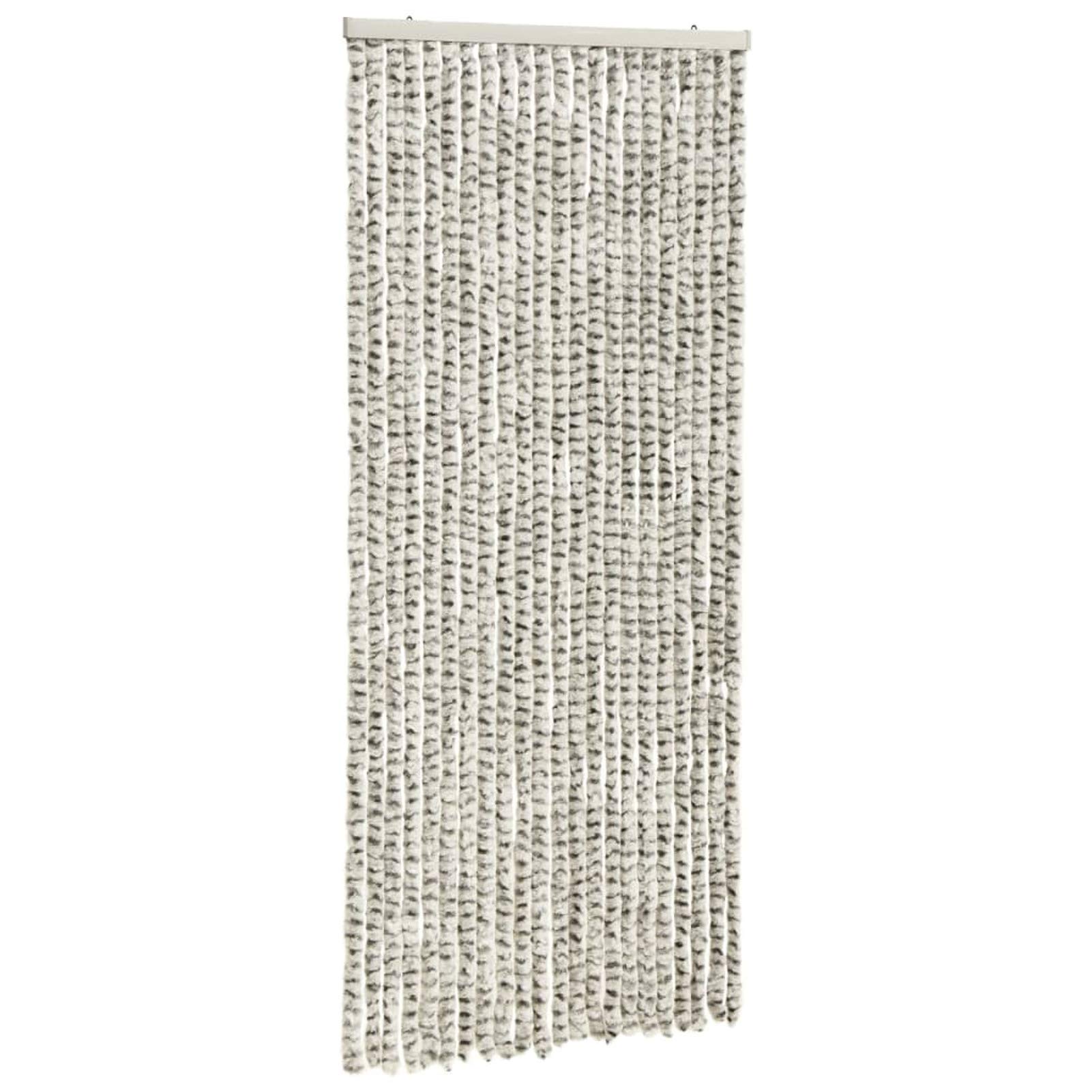 Tidyard Moustiquaire pour Chambre, Cuisine, Salon Gris Clair et Gris foncé 90x220 cm Chenille