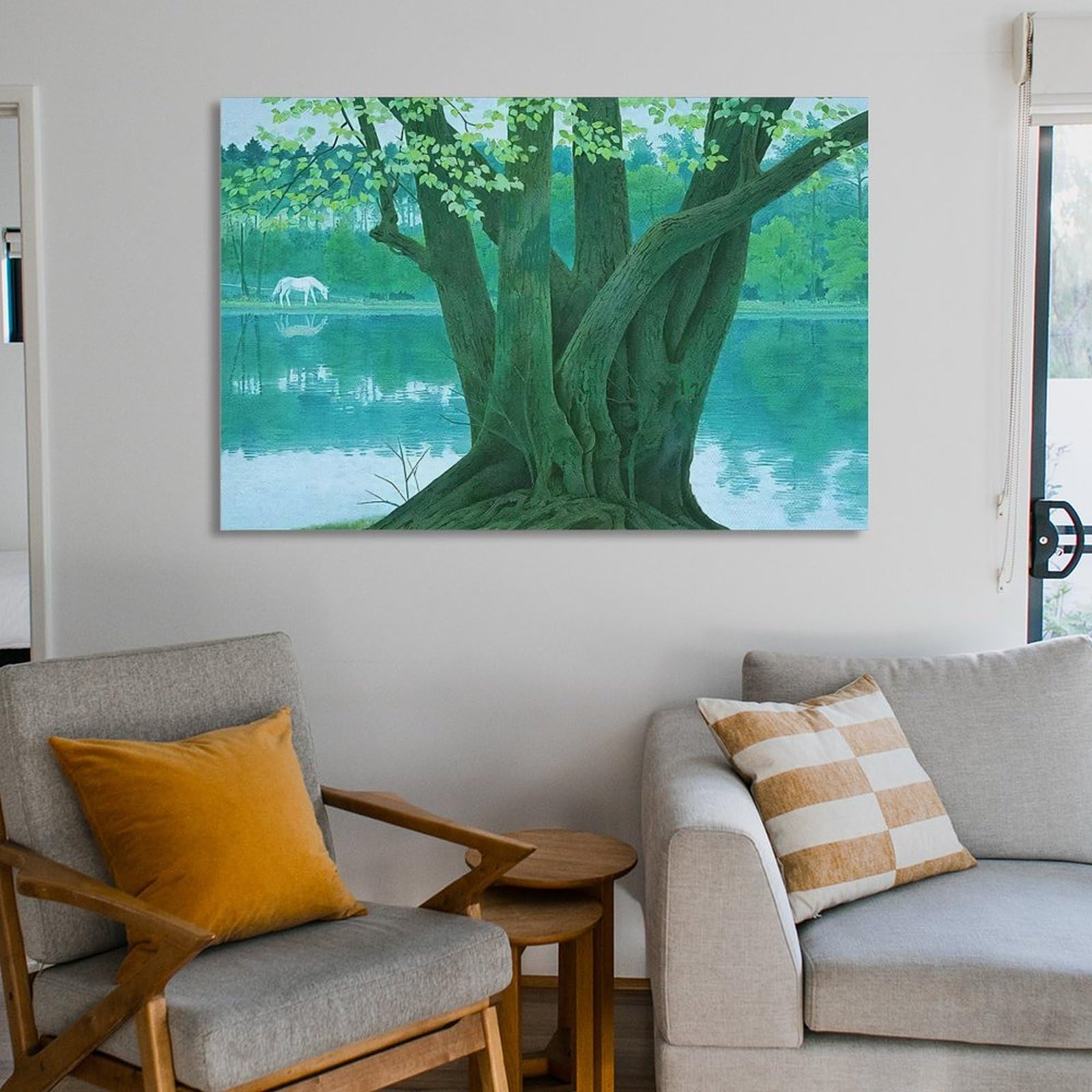 Amazon.co.jp: 画家 東山魁夷 風景画 若葉 の 季節 ポスター