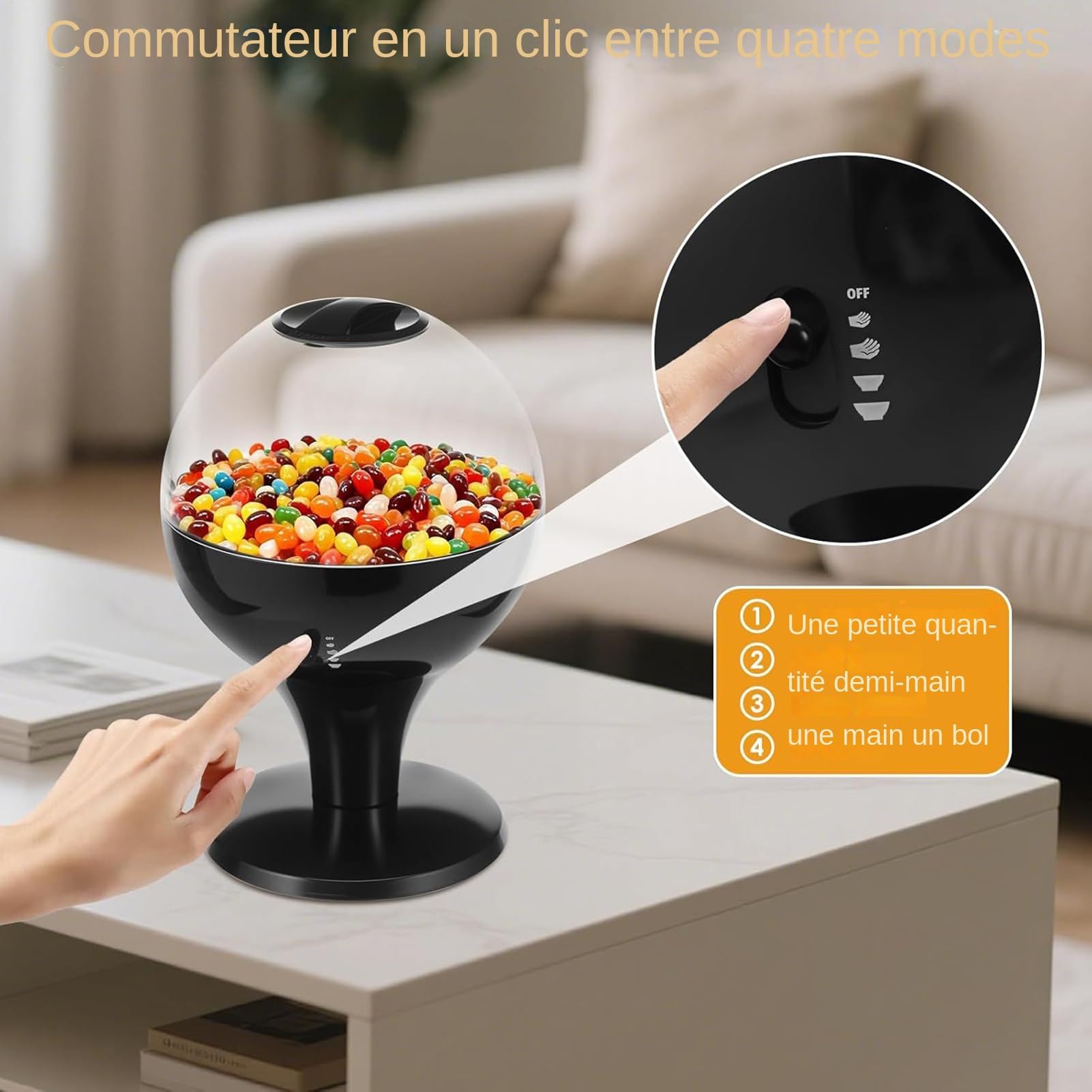 Distributore Automatico di Caramelle Con Sensore Automatico | Distributore Per Tavolo Da Dolci Per Casa Ufficio Bancone Snack Noci Bambini Halloween Natale