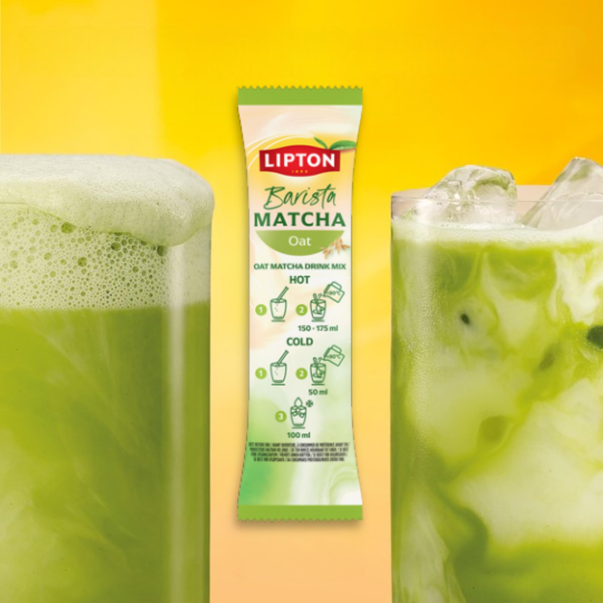 Lipton Matcha Latte Original con Avena Sin Azúcar 6 Sticks